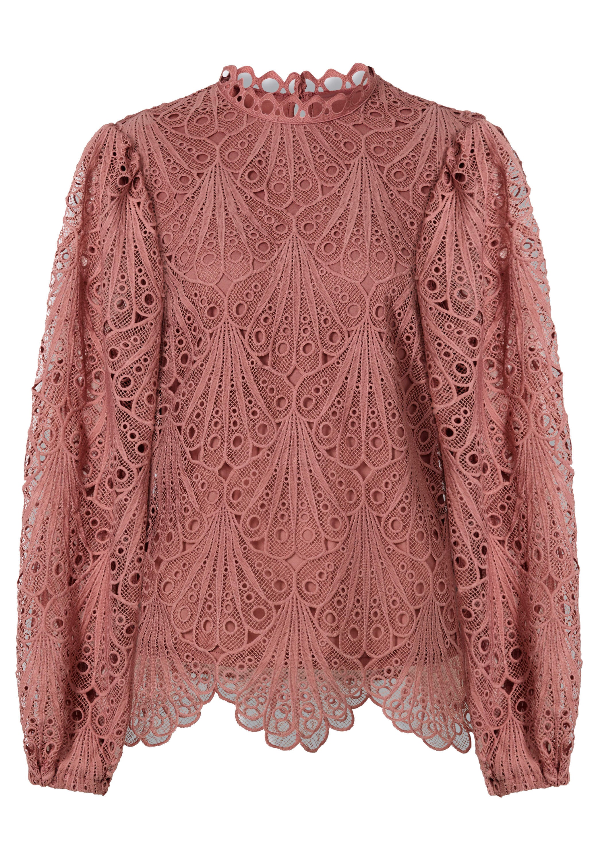 Witt Klassische Bluse »Spitzen-Bluse Spitzenbluse mit Schlingenverschluss hinten«