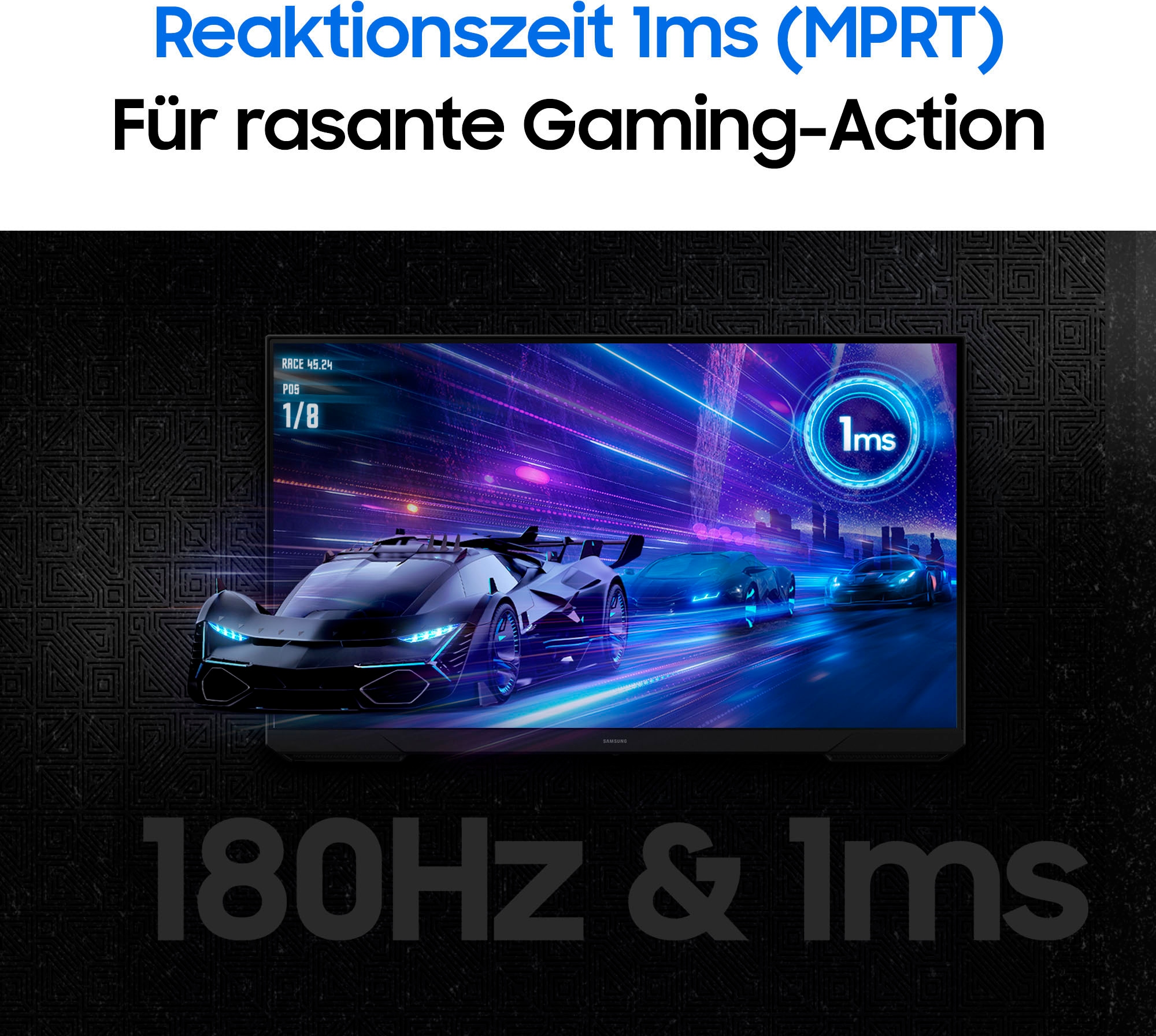 Samsung Gaming-Monitor »S24DG300EU«, 60 cm/24 Zoll, 1920 x 1080 px, Full HD, 1 ms Reaktionszeit, 180 Hz