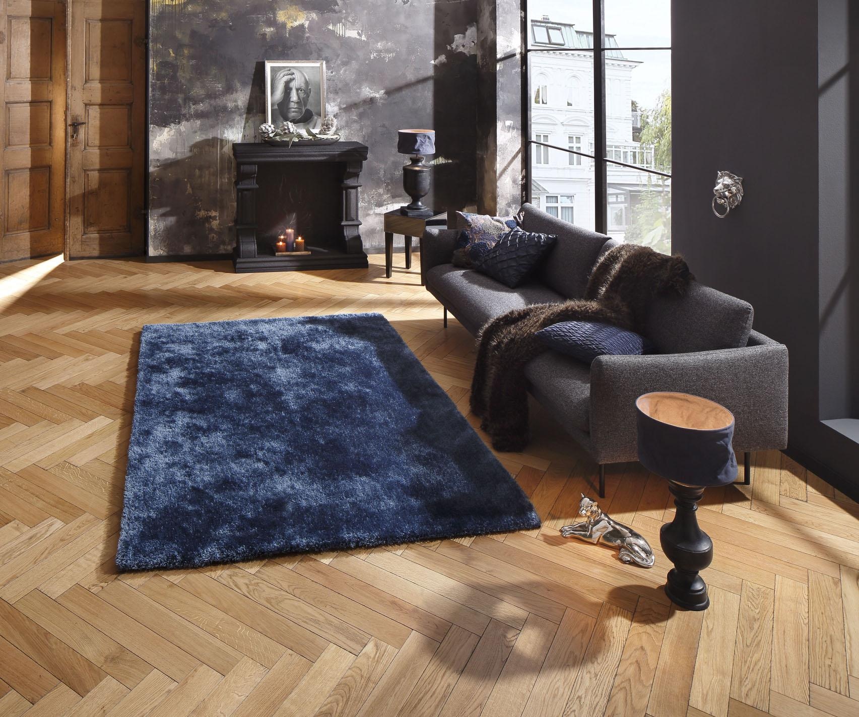 Bruno Banani Teppich »Dana Teppich, besonders weich und kuschelig, Kundenliebling«, rechteckig, 30 mm Höhe, uni, Mikrofaser Teppiche, Wohnzimmer, Schlafzimmer, Esszimmer