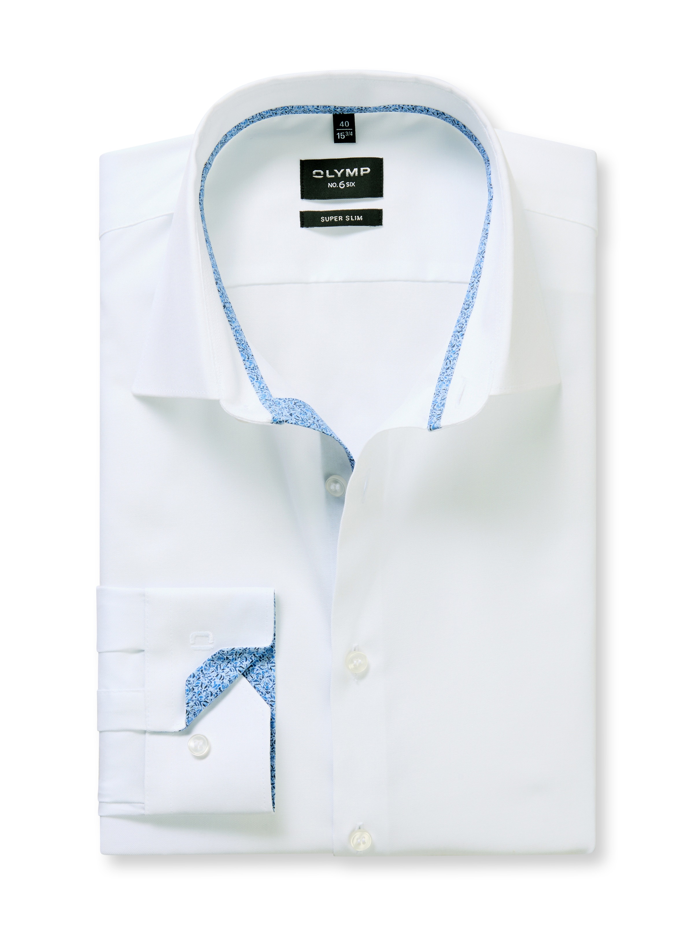 OLYMP Langarmhemd »No 6 six« super slim, Kentkragen, Businesshemd