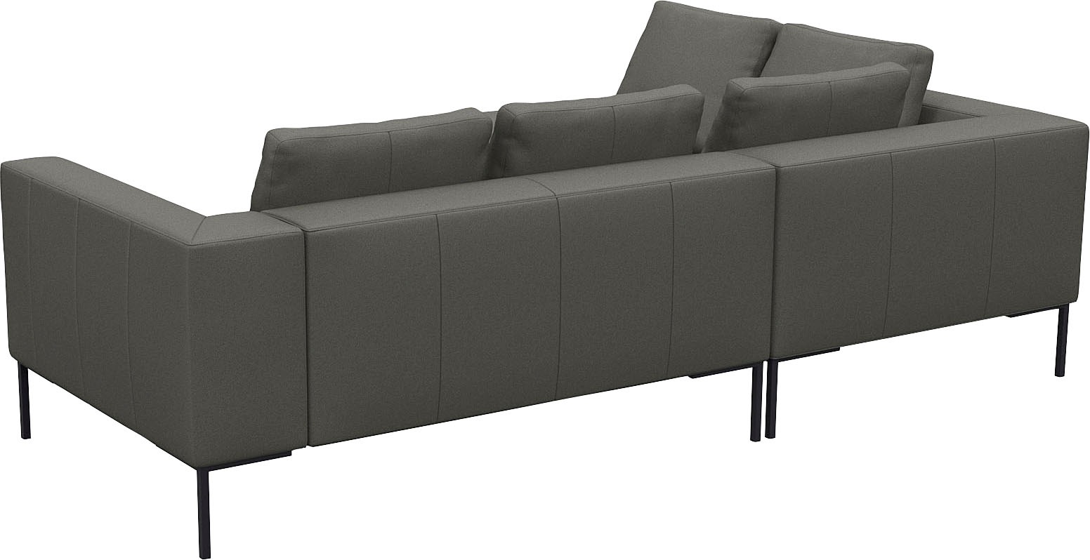 FLEXLUX Ecksofa »Loano, superbequemer Sitzkomfort durch Kaltschaum im Sitz, L-Form«, modernes Sofa, frei im Raum stellbar, lose Kissen, hoher Fuß