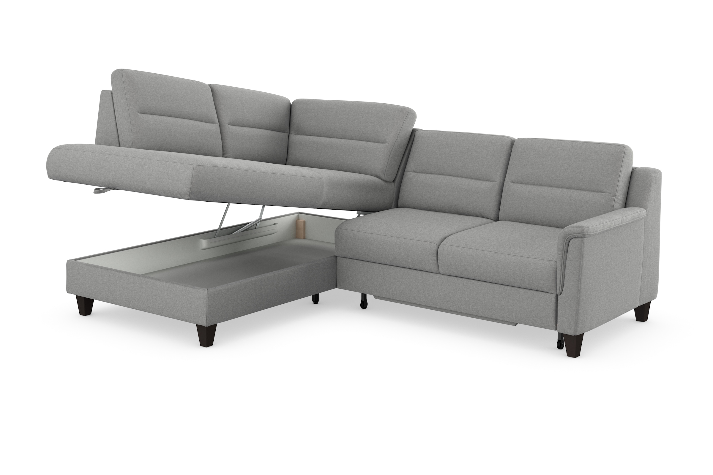 sit&more Ecksofa »Farö L-Form«, inklusive Federkern, wahlweise mit Bettfunktion und Bettkasten
