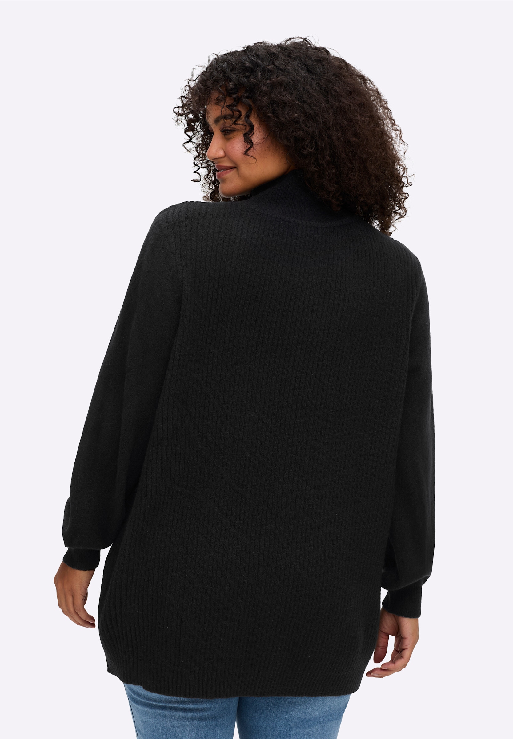 sheego by Joe Browns Strickpullover »Pullover Stehkragenpullover mit Zopfmuster-Detail«