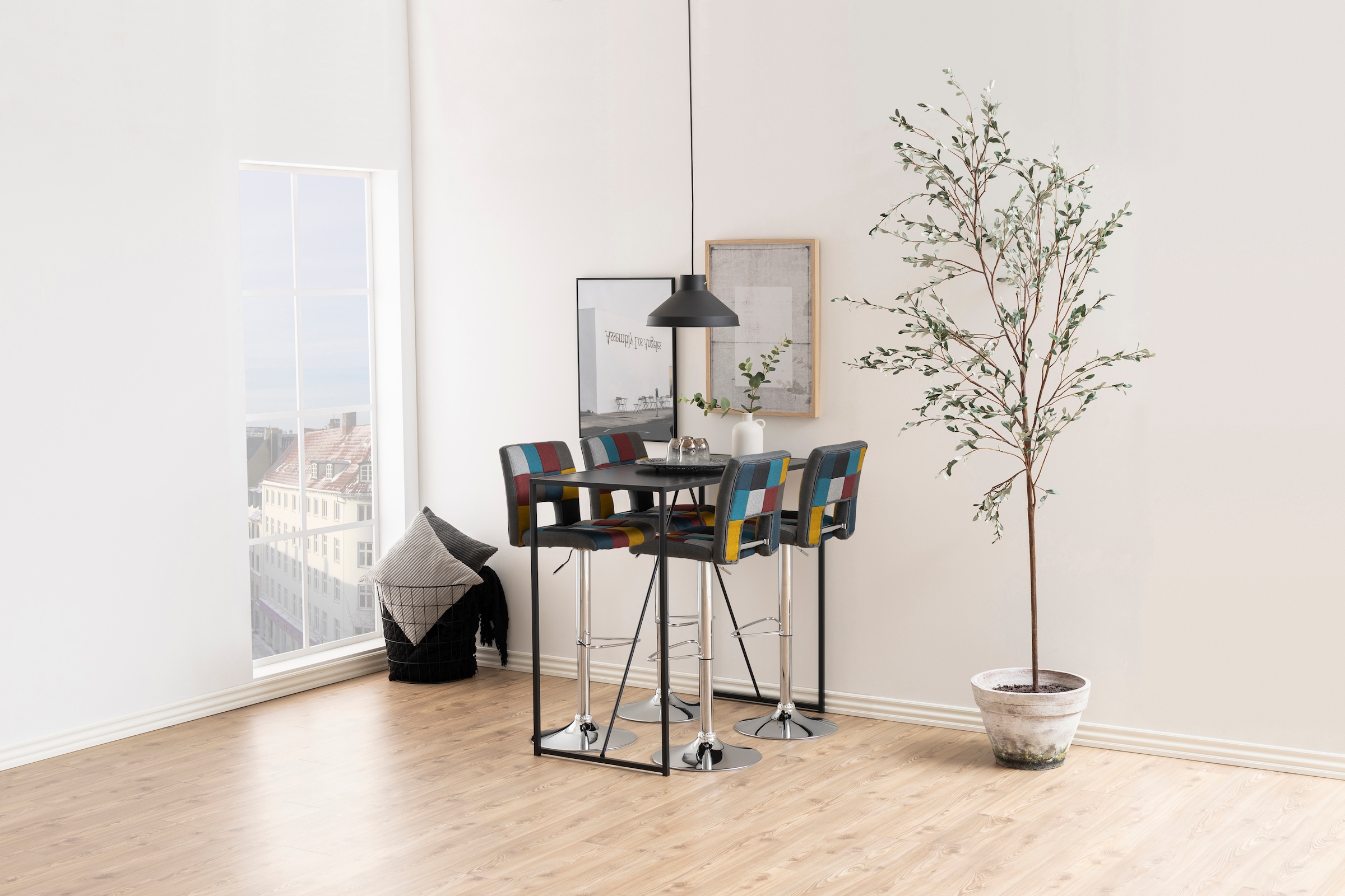 ACTONA GROUP Bartisch, mit schmalem Metallfuß, Breite 120 cm, in weiteren Variationen