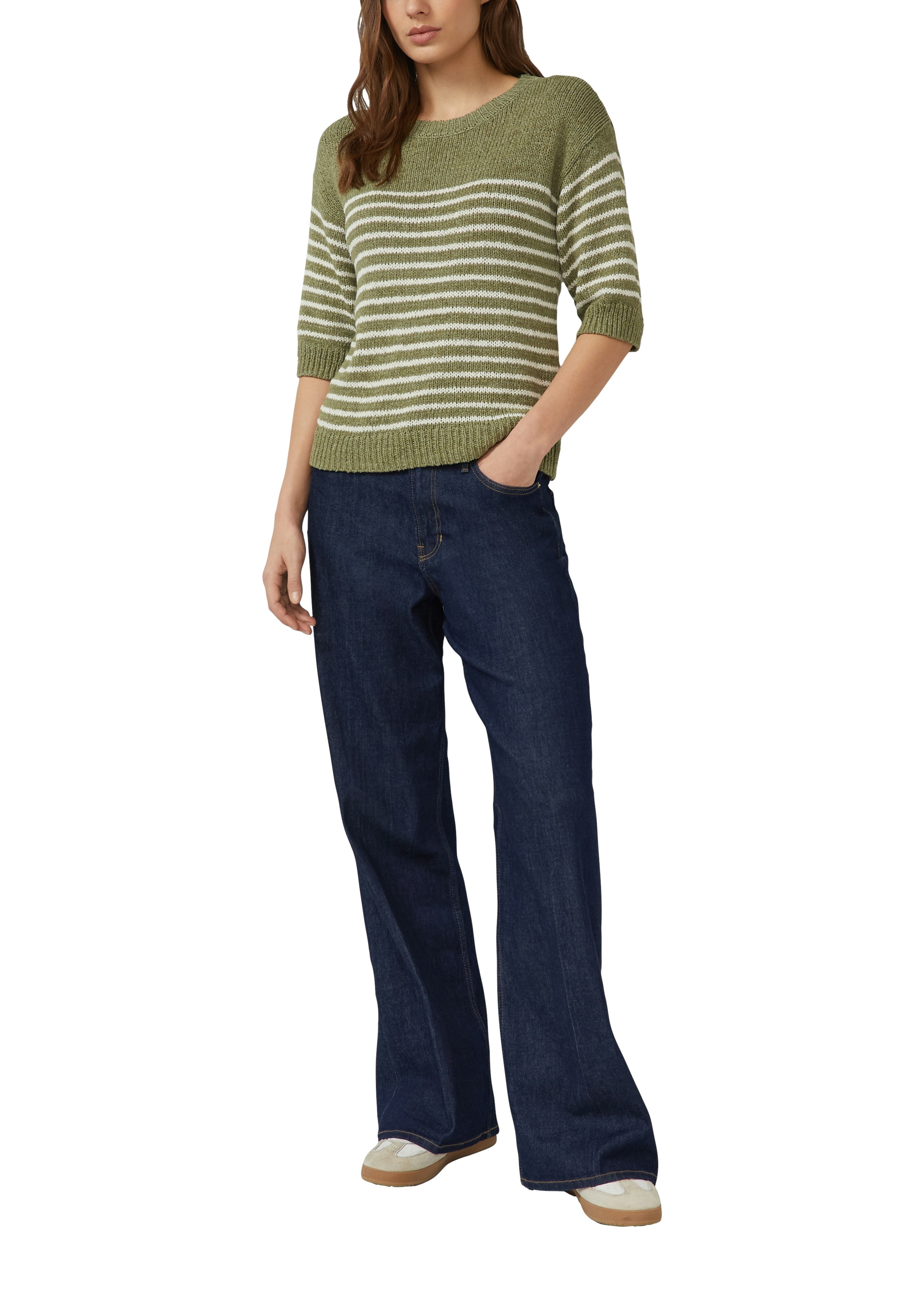 s.Oliver 3/4 Arm-Pullover mit Streifen