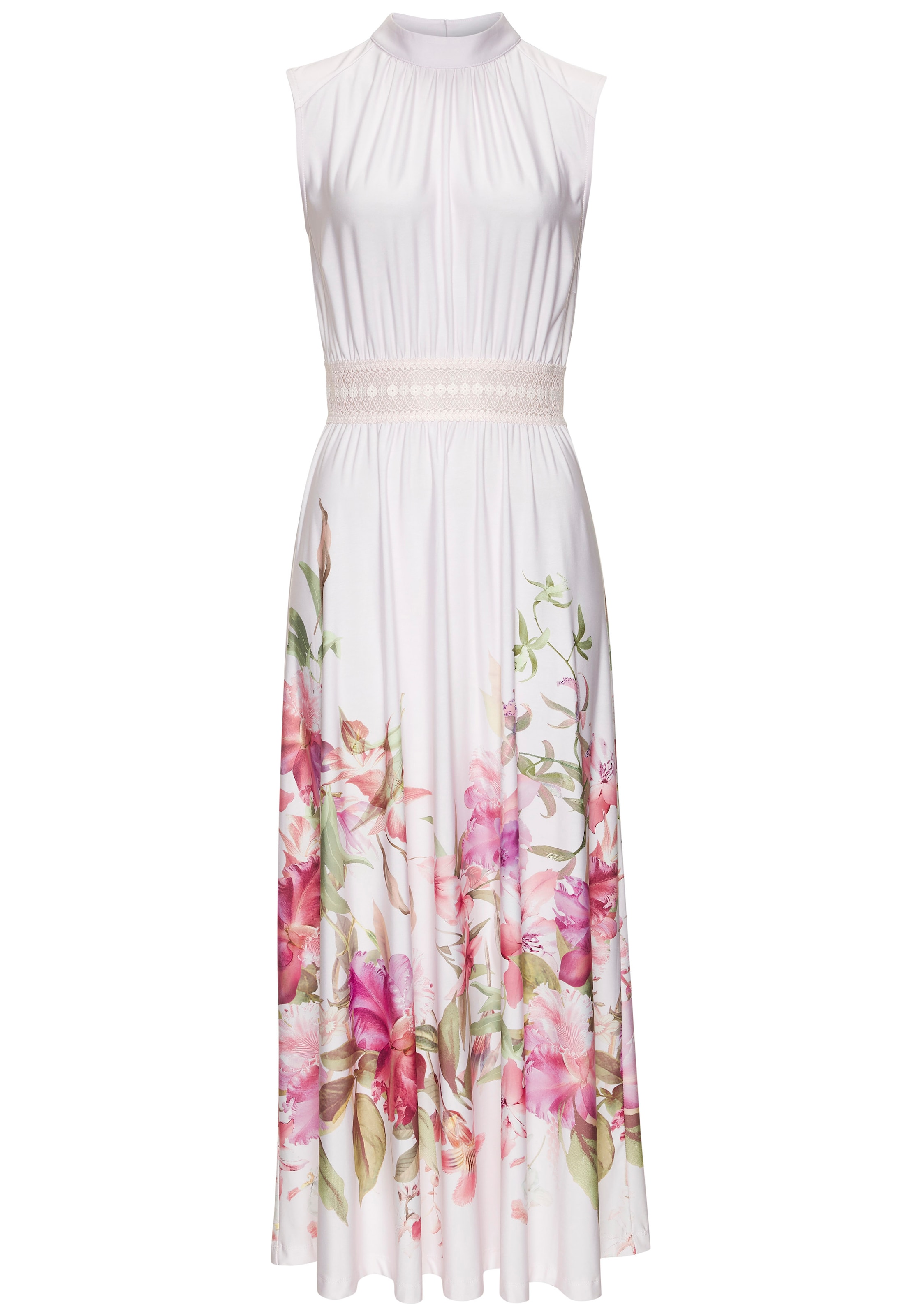 LASCANA Maxikleid mit Blumendruck, festlich