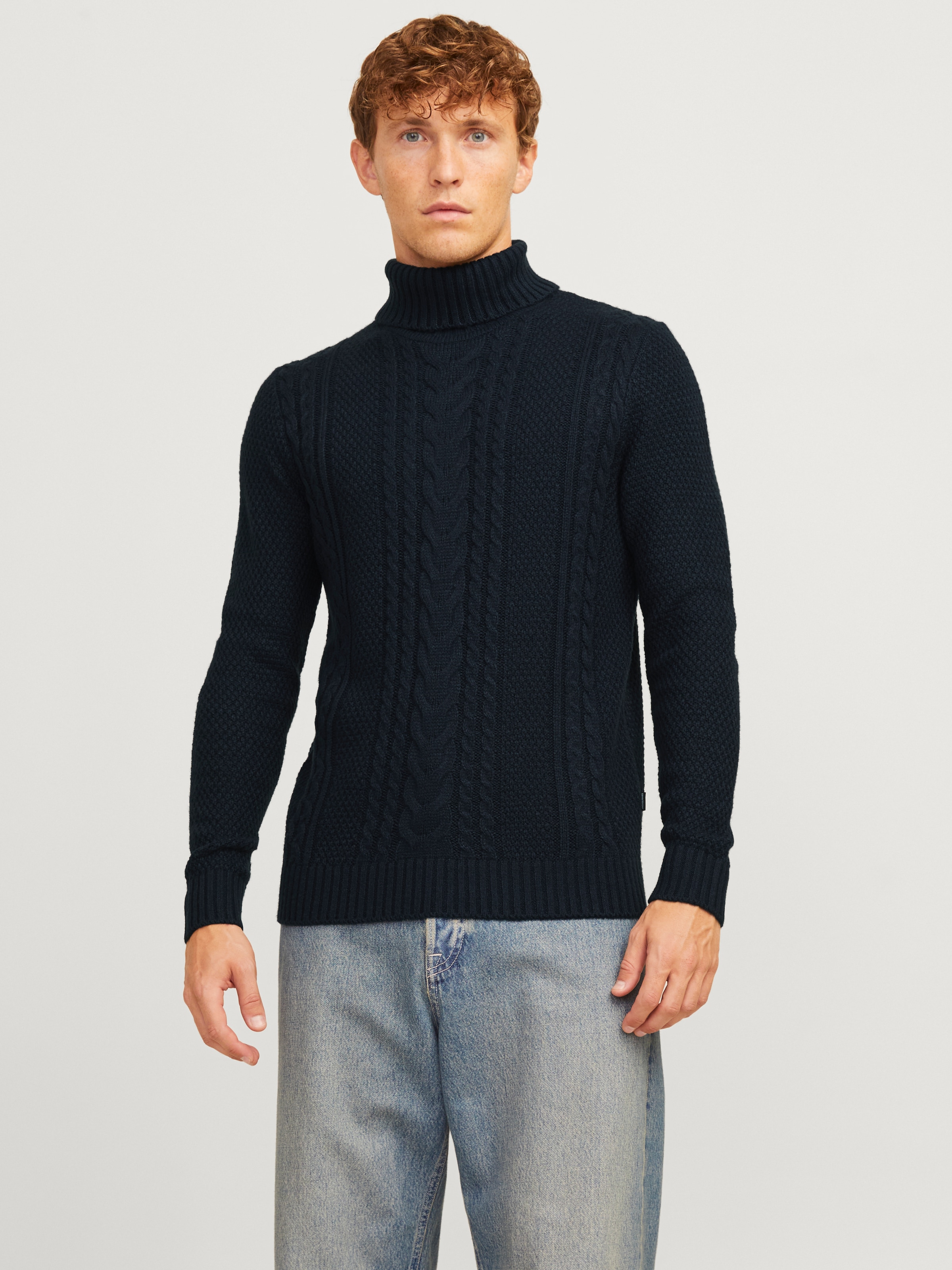Jack & Jones Rollkragenpullover »JJCRAIG KNIT ROLL NECK AW24«, mit Zopfmuster
