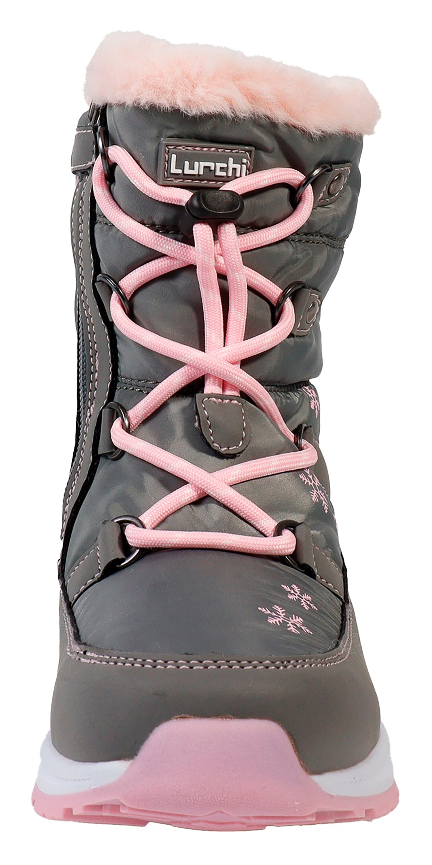 Lurchi Winterstiefel »Alby-TEX«, Outdoorschuh, Schneeboots, Schnürstiefel mit rosa Schneeflocken