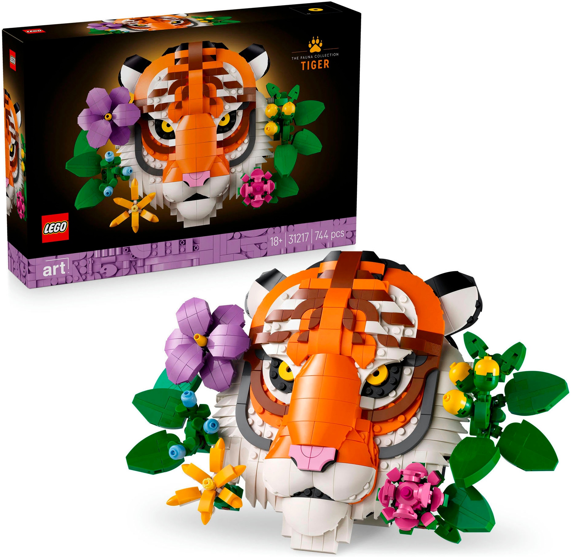 LEGO Konstruktionsspielsteine "Fauna Collection - Tiger (31217), LEGO ART" Made in Europe