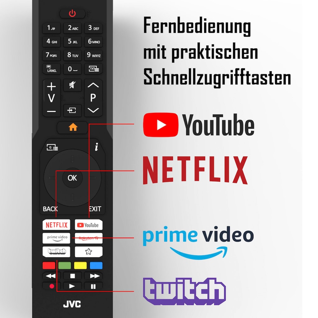 JVC LED-Fernseher »LT-50VU2255«, 126 cm/50 Zoll, 4K Ultra HD, Smart-TV