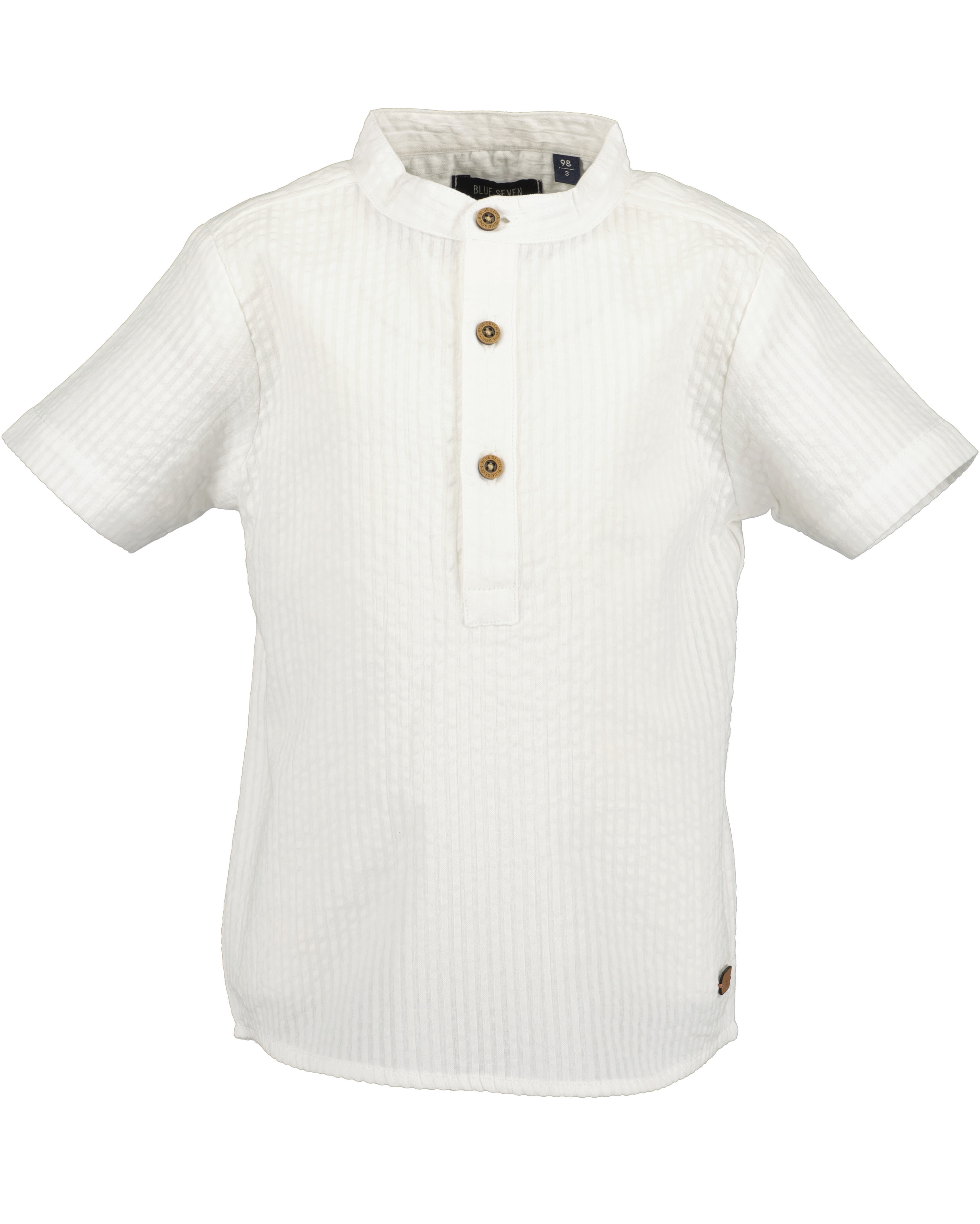 Blue Seven Kurzarmhemd im leicht strukturiertem Streifendesign in weiß, Größe 110