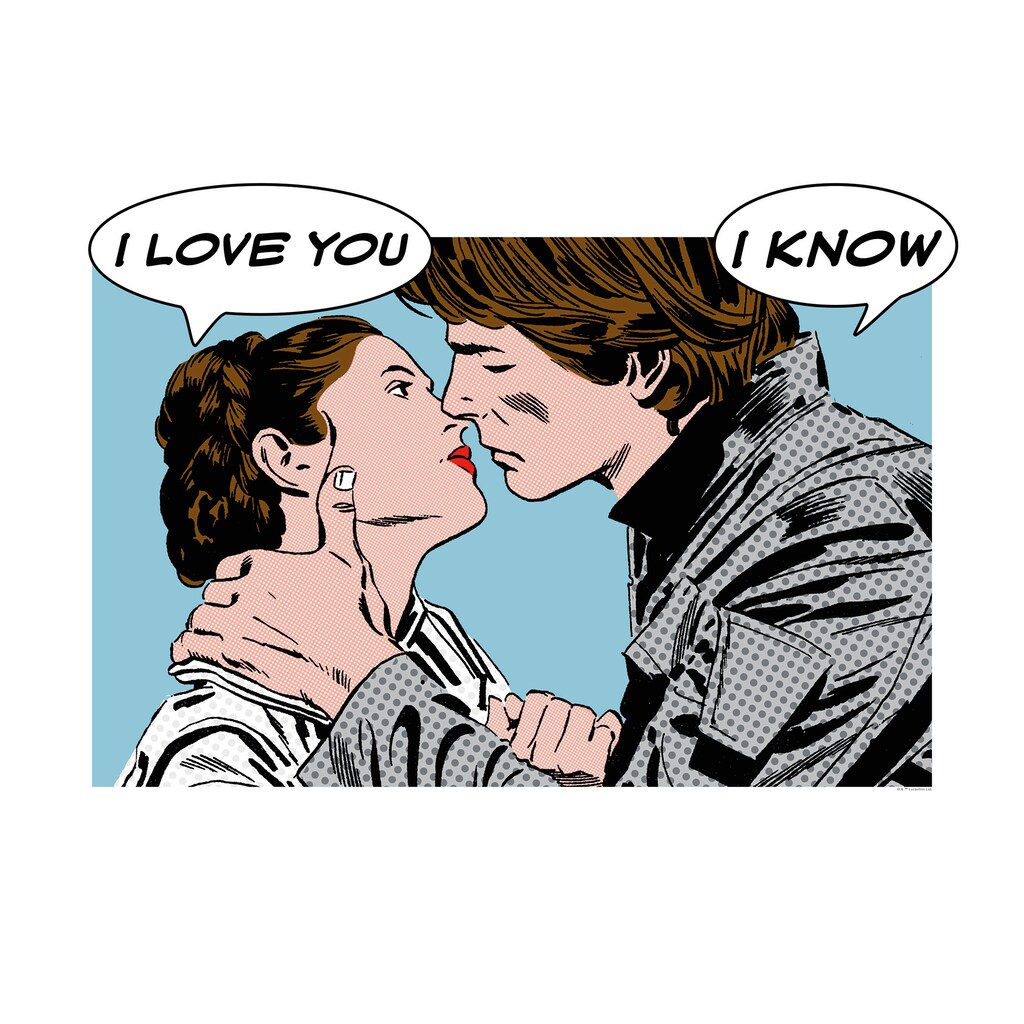 Komar Poster »Star Wars Classic Comic Quote Leia Han«, Star Wars, (1 St.)