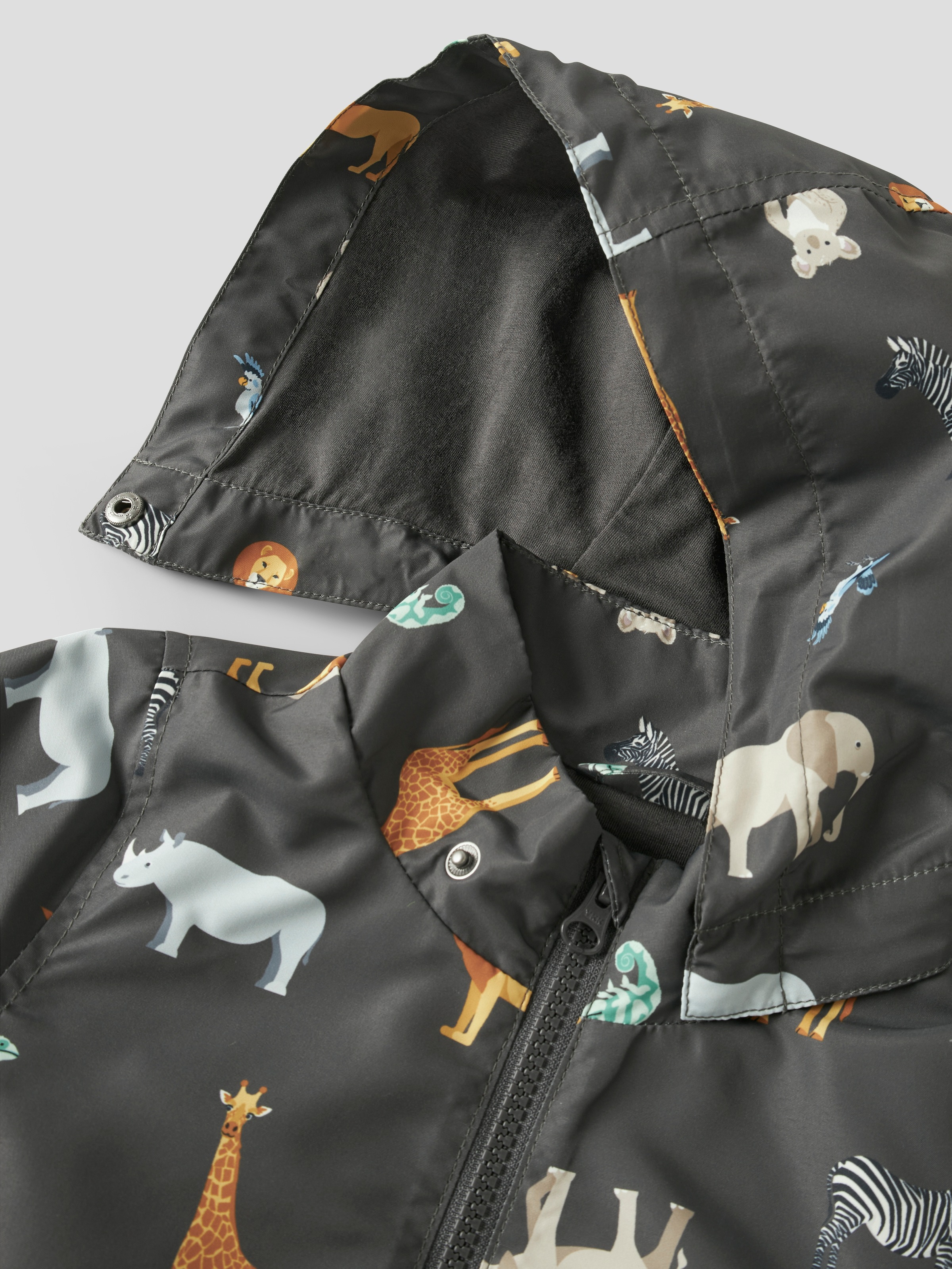 Name It Outdoorjacke »NMMMAX JACKET LI AOP NOOS« mit Kapuze reflektierende Details, wasserabweisend