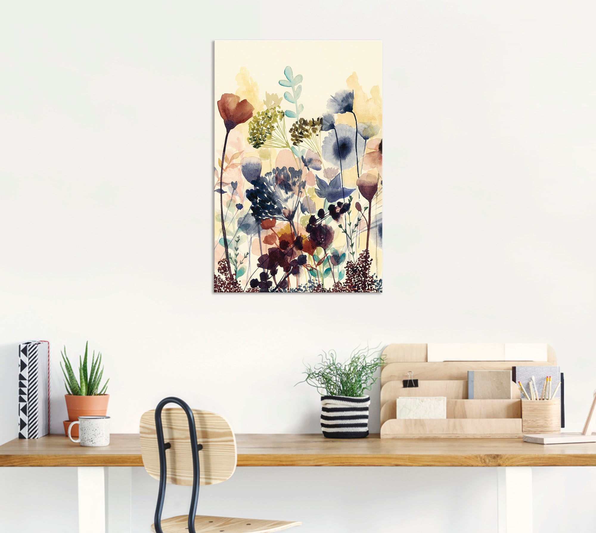 Artland Wandbild »Sonnengetrocknete Blüten I«, Blumenwiese, (1 St.), als Alubild, Outdoorbild, Leinwandbild, Poster, Wandaufkleber