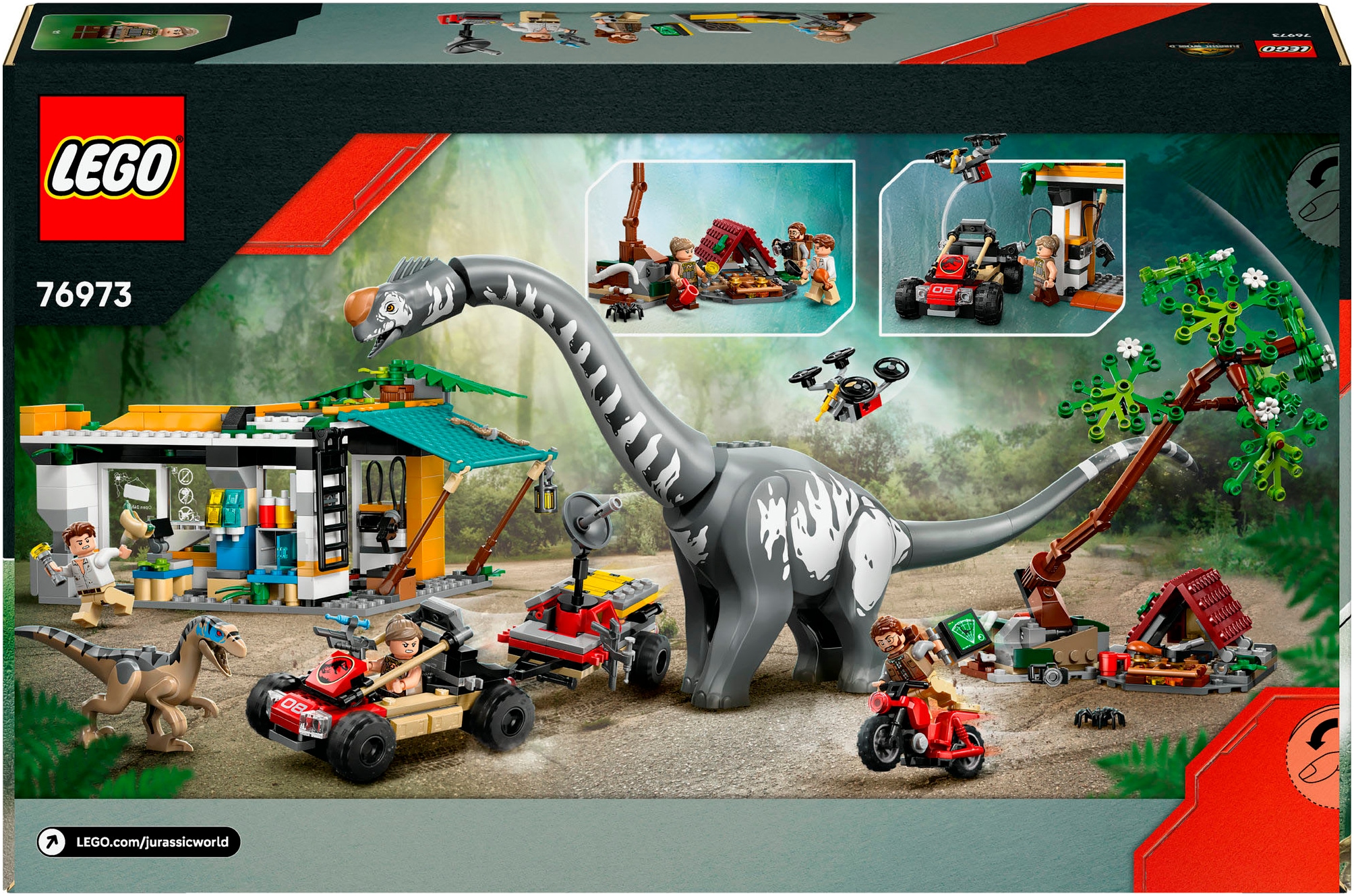 LEGO® Konstruktionsspielsteine »Raptor & Titanosaurus: Große Fährtensuche (76973), LEGO Jurassic World«, (582 St.), Made in Europe