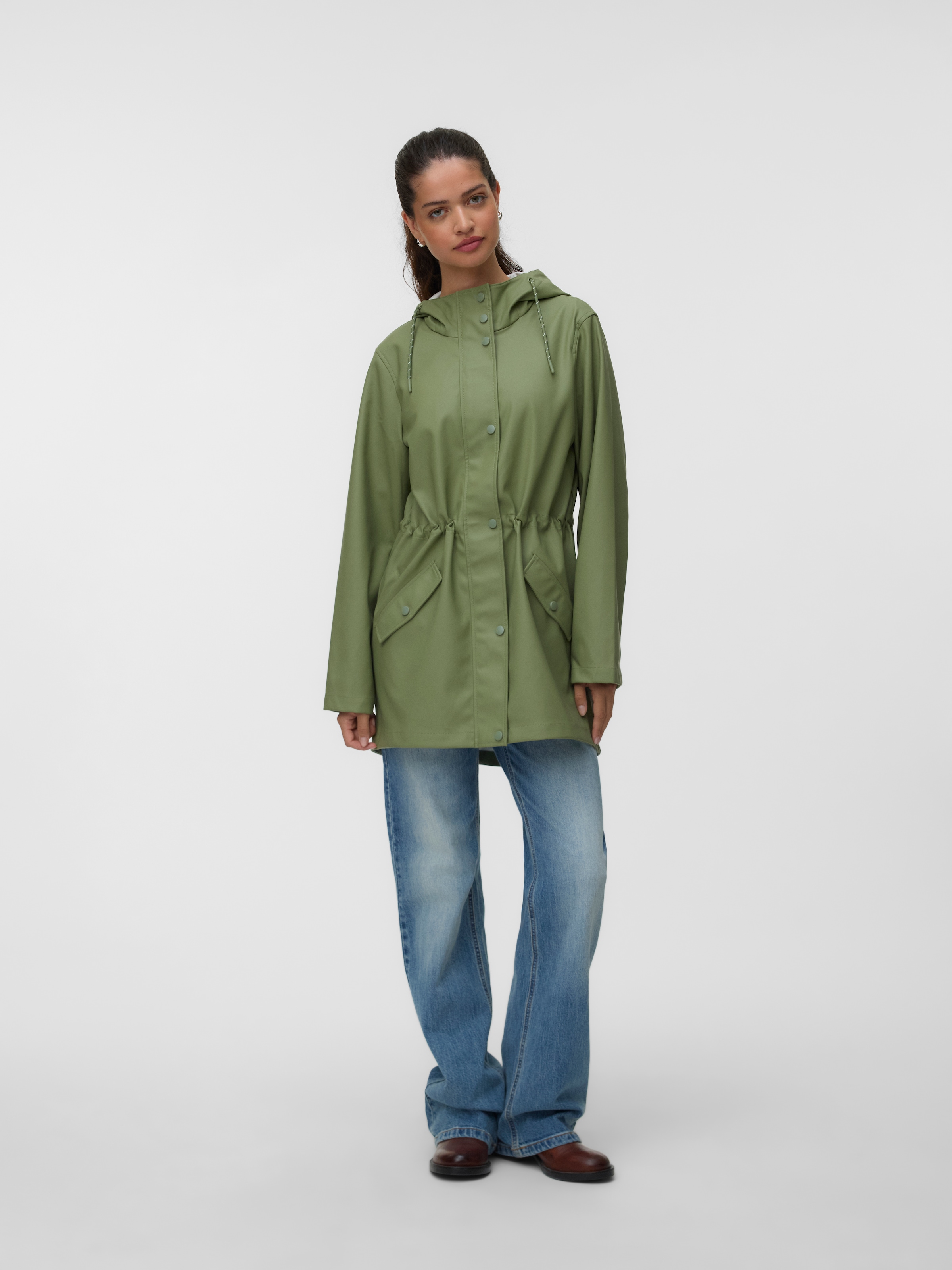 Vero Moda Regenjacke »VMMALOU COATED JACKET« mit Kapuze wasserabweisende Beschichtung