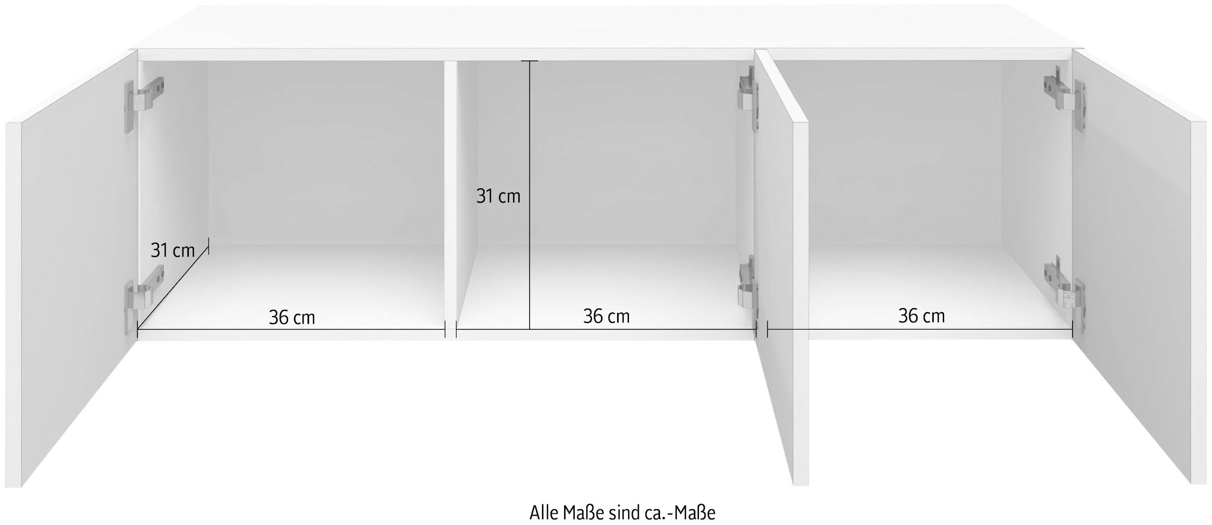 borchardt Möbel Lowboard »Vaasa«, Breite 114 cm, nur hängend bei OTTO | Lowboards