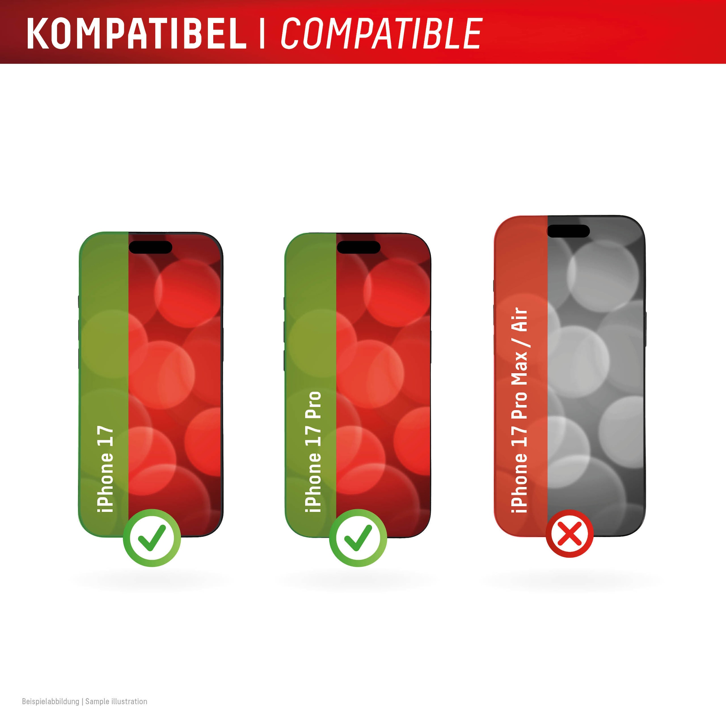 Displex Displayschutzglas »Premium Glass Screen Protector Anti-Reflex« für Apple iPhone 17 Pro Displayschutzfolie, Schutzfolie, Bildschirmschutz, kratz- & stoßfest