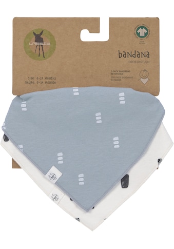 Dreieckstuch »Interlock Bandana, blue/milk«, (2 St.), für Babys; enthält Bio-Baumwolle