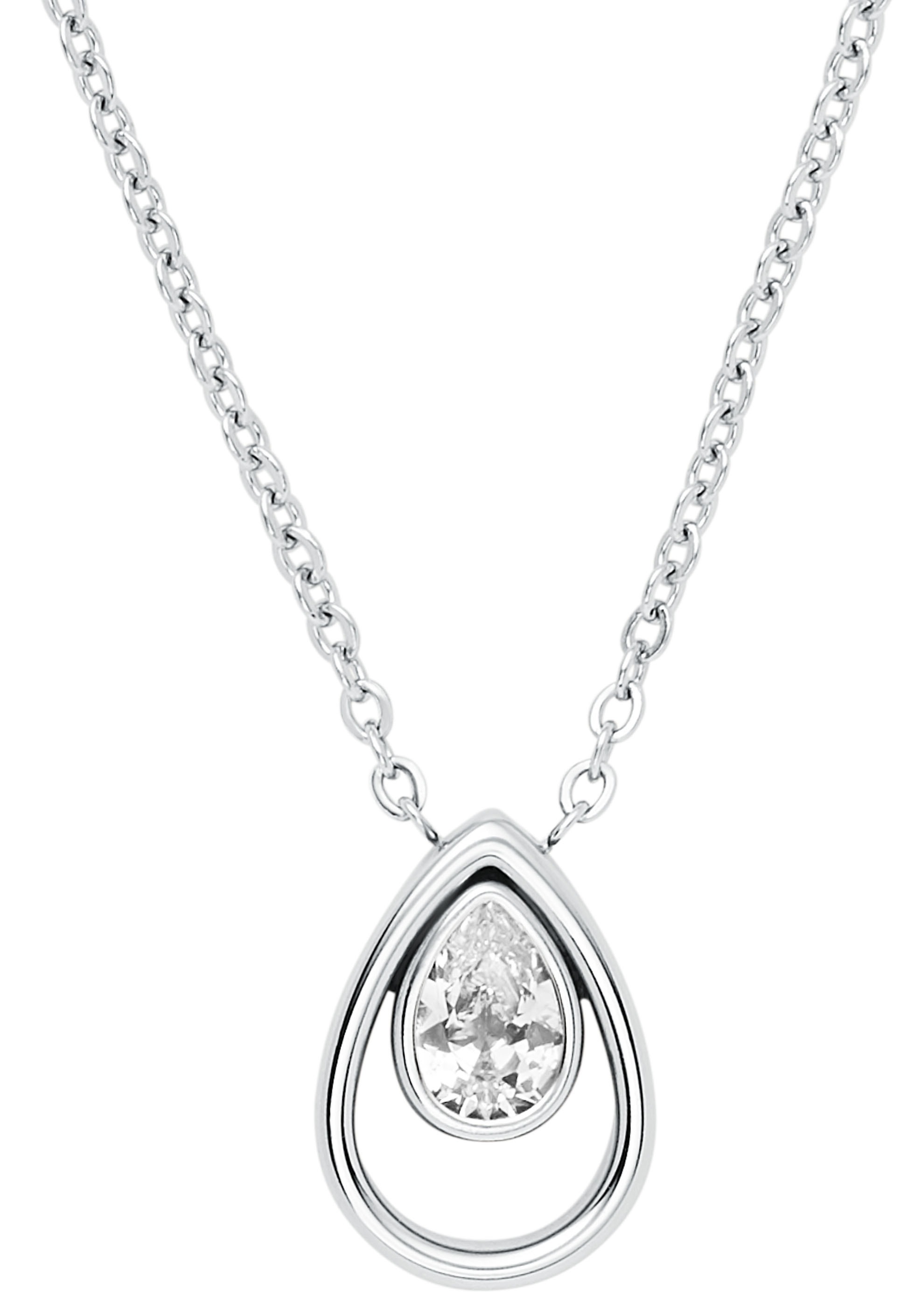 Skagen Kette mit Anhänger »Tropfen, SKJ1338040«, mit Zirkonia