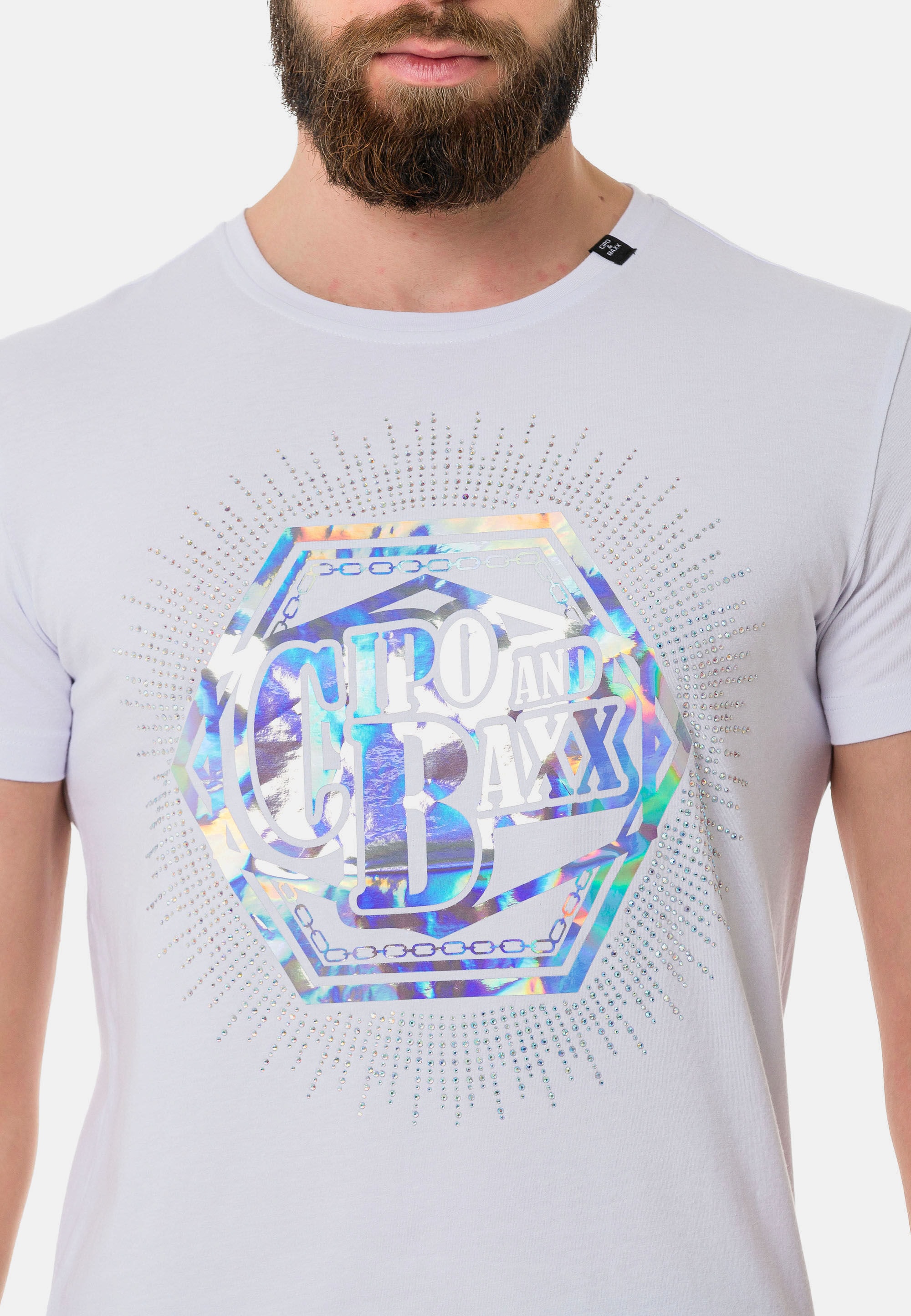 Cipo & Baxx T-Shirt »CT720« gerade geschnitten