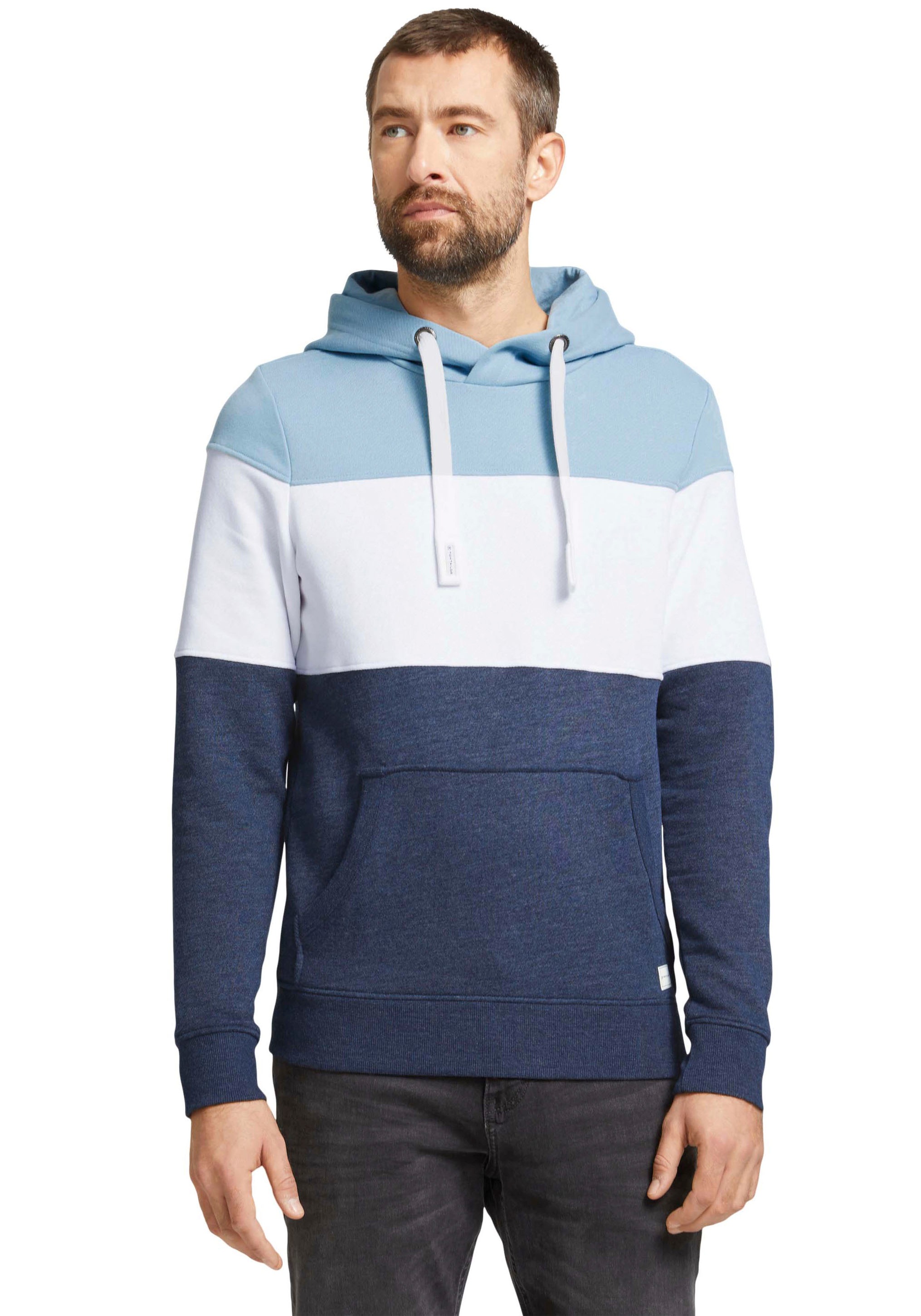 TOM TAILOR Kapuzensweatshirt, mehrfarbig