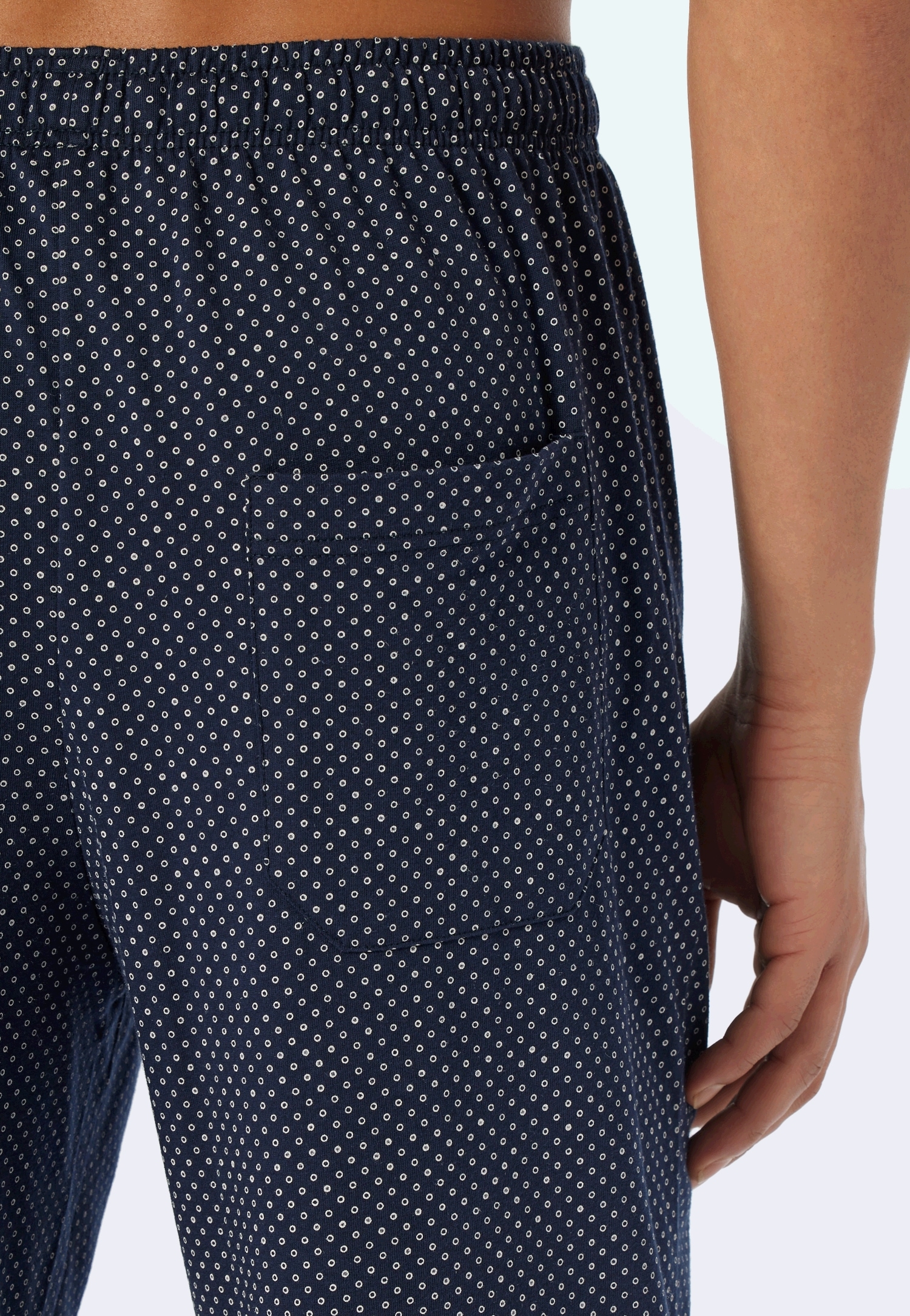 Schiesser Pyjama »"Ebony"«, (2 tlg.), mit rundem Halsausschnitt
