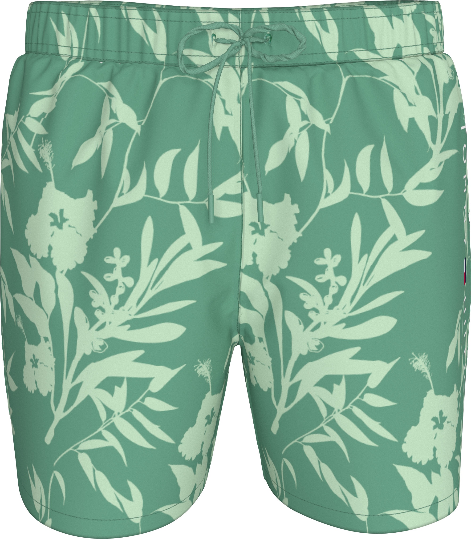 Tommy Hilfiger Swimwear Badeshorts »MEDIUM DRAWSTRING PRINT«, mit tropischem Muster, mit Logostickerei