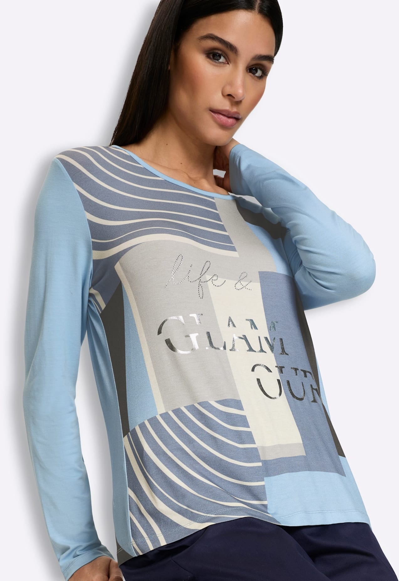 heine Langarmshirt »Druck-Shirt« 1