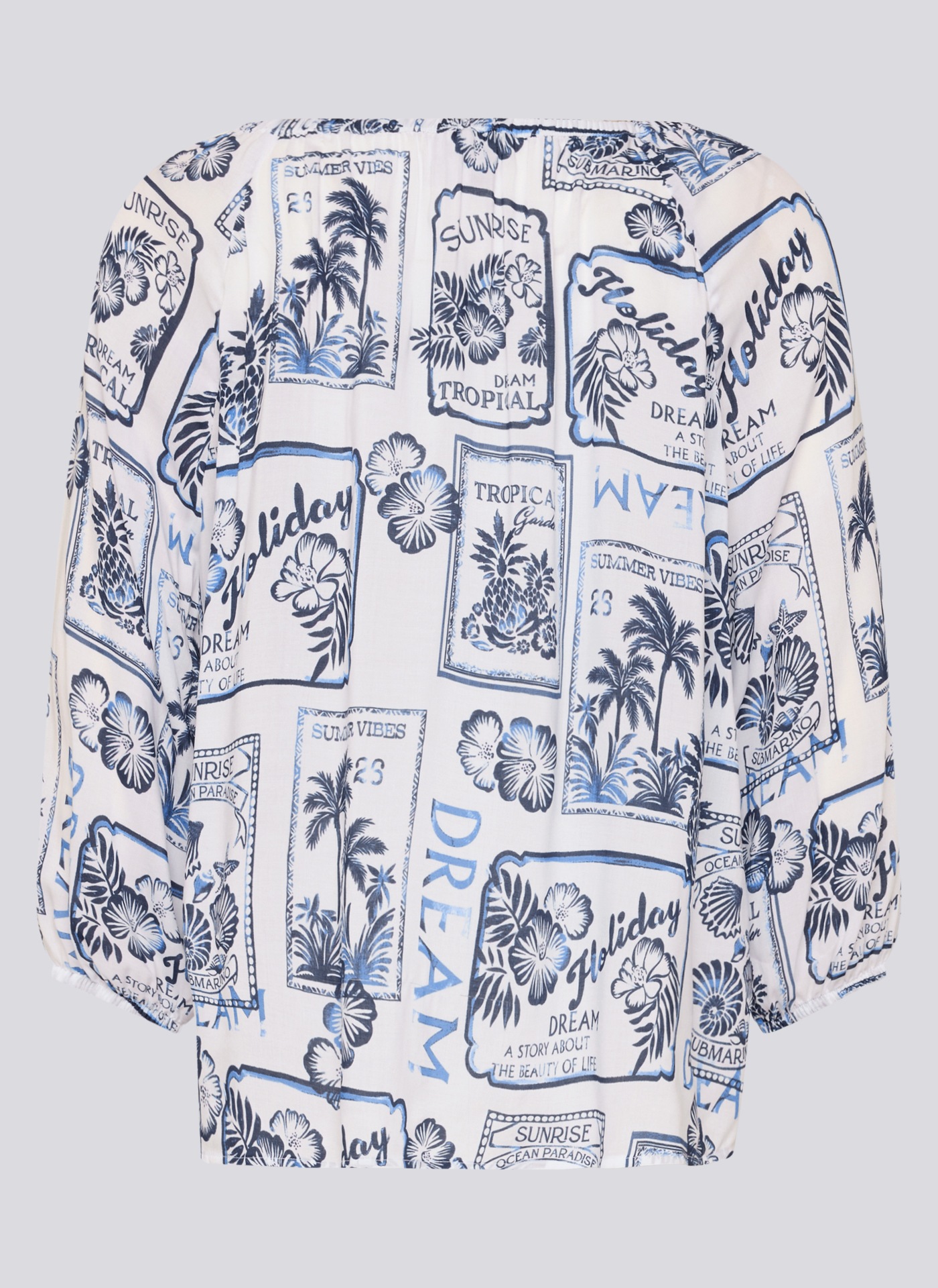 Rabe Schlupfbluse 3/4-Arm mit Allover-Druck