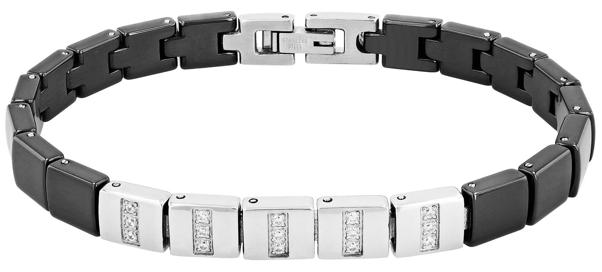 Adelia´s Armband »Edelstahl Armband mit funkelnden Similisteinen«