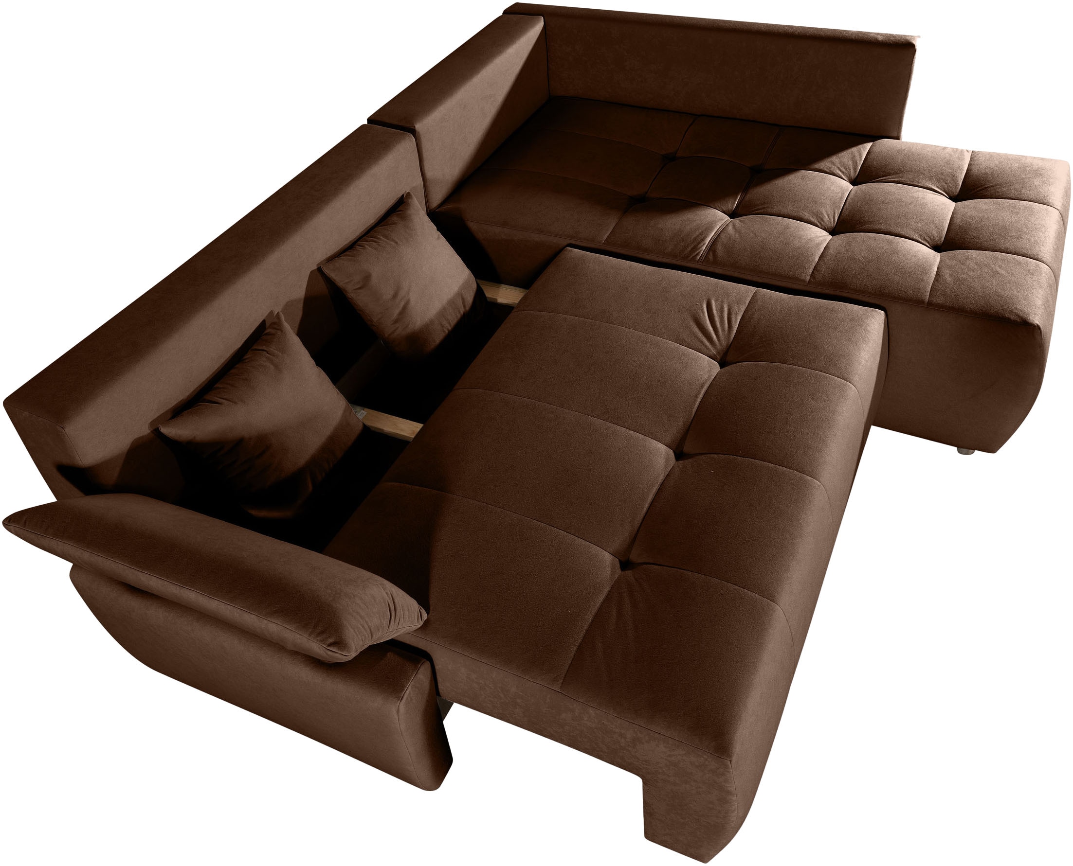 COLLECTION AB Ecksofa »Funtastic, Breite 213 cm« mit Schlaffunktion, Bettkasten, Armverstellung und Bonnelfederkern