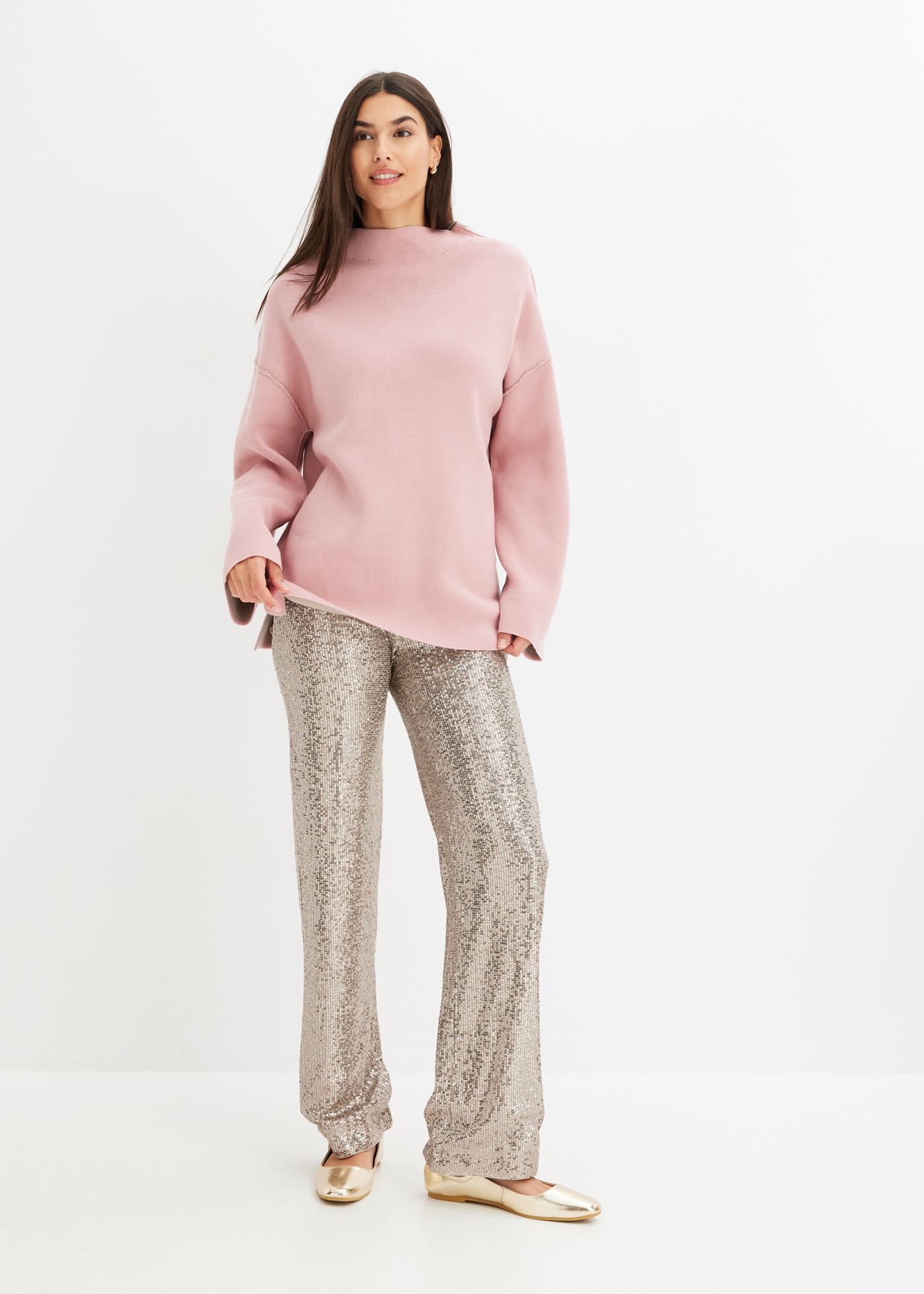 bonprix Strickpullover »Wende-Pullover aus Feinstrick« Wende-Pullover aus Feinstrick