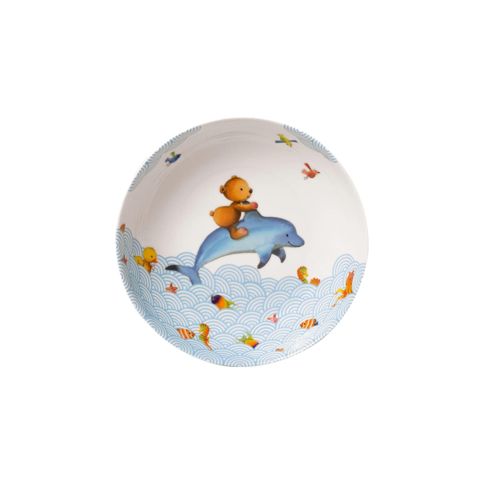Villeroy & Boch Kindergeschirr-Set »Kindergeschirrset Happy as a Bear 2er Set bunt« Spülmaschinenfest, Mikrowellensicher
