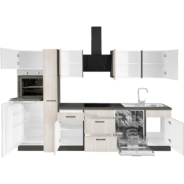 wiho Küchen Küchenzeile »Esbo«, ohne E-Geräte, Breite 310 cm bei OTTO