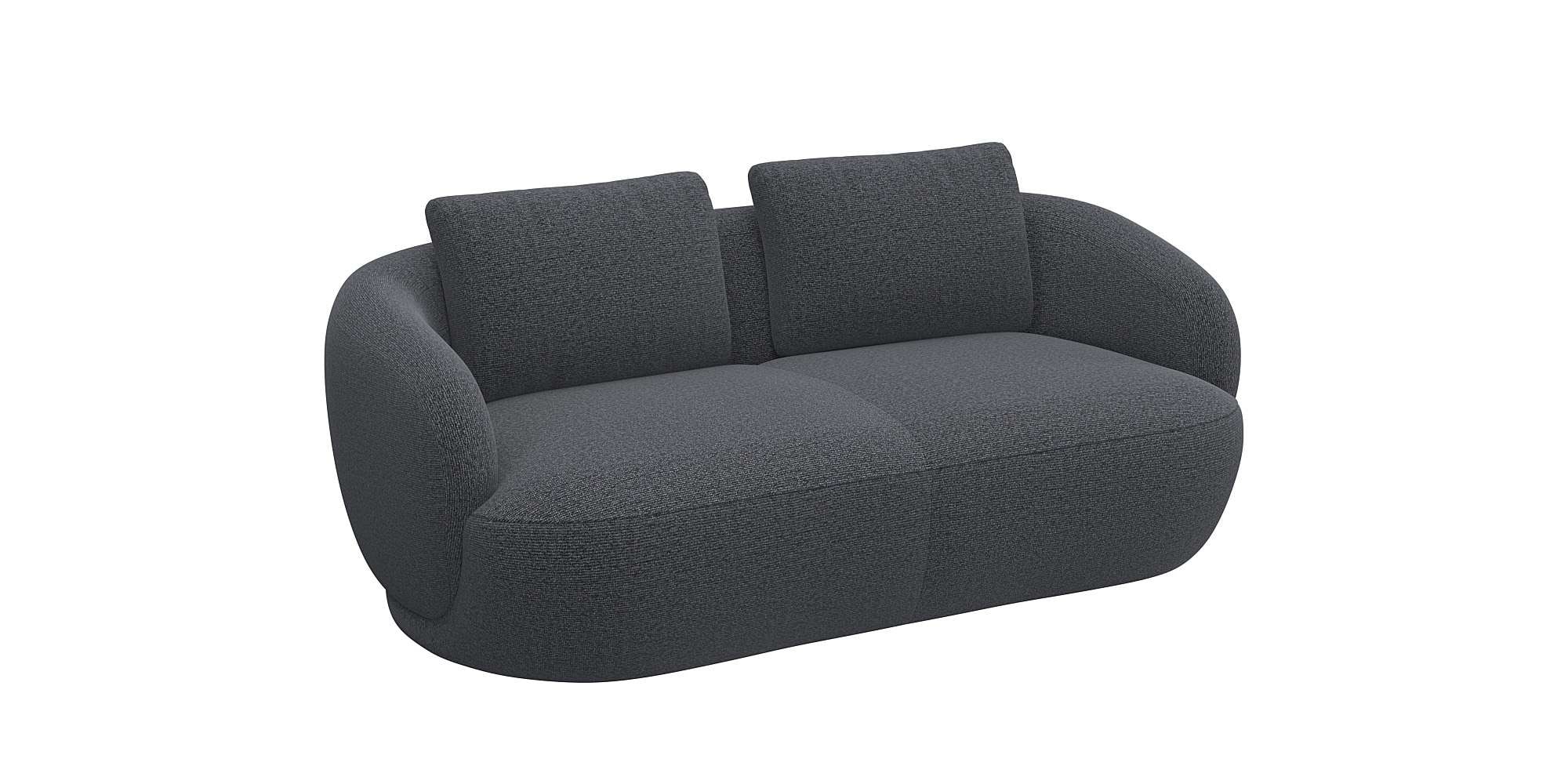 FLEXLUX 2,5-Sitzer »Torino, rund, Couch, Loveseat,« Modernes, organisches Sofa-Design, Kaltschaum, Wellenunterfederung