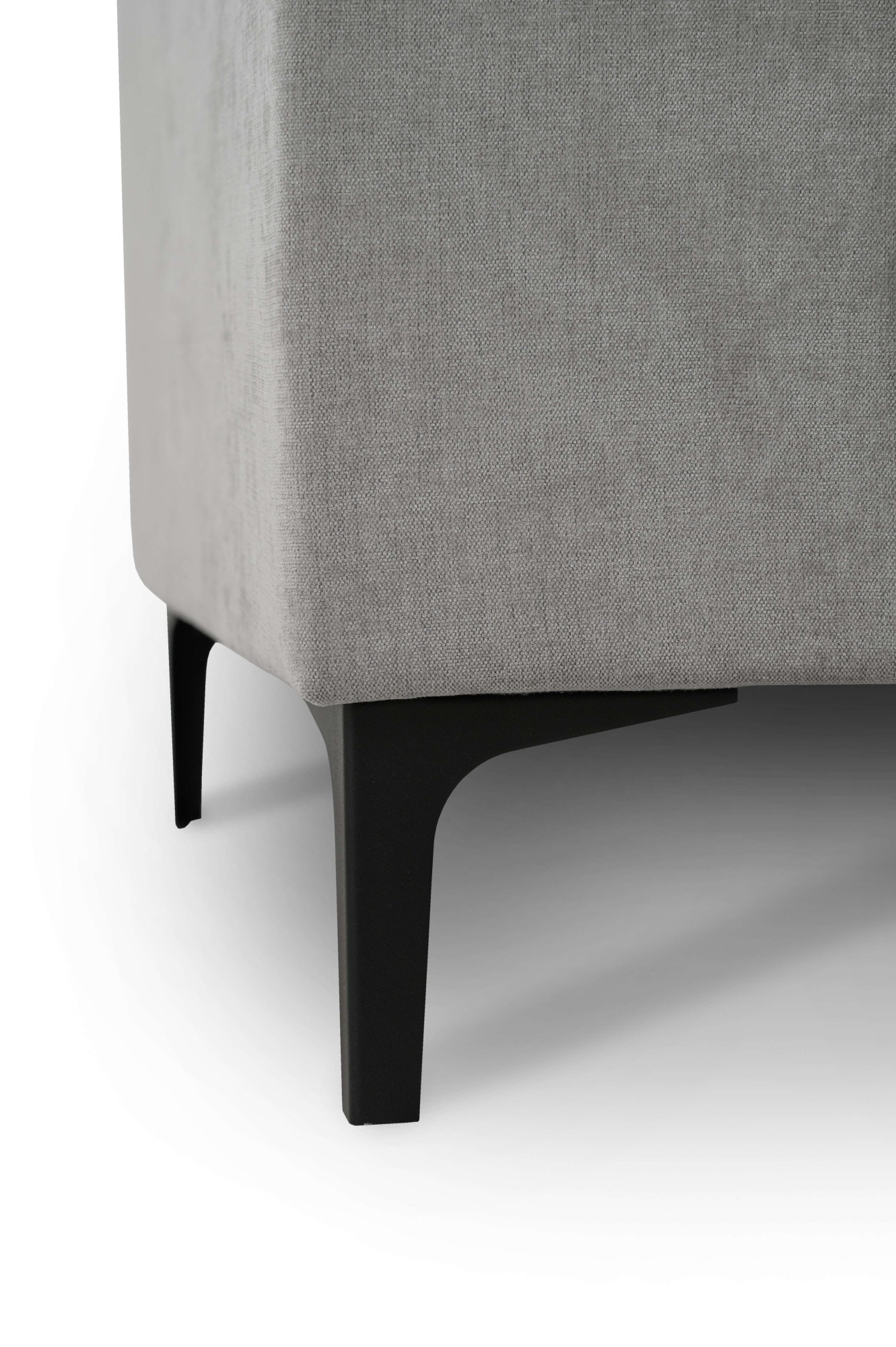 Places of Style Ecksofa »Polsterecke Oland, Struktur, Flachgewebe, Luxus-Microfaser, Boucle«, L-Form, 280 cm, Wellenunterfederung, Skandi-Design, Metallfüße
