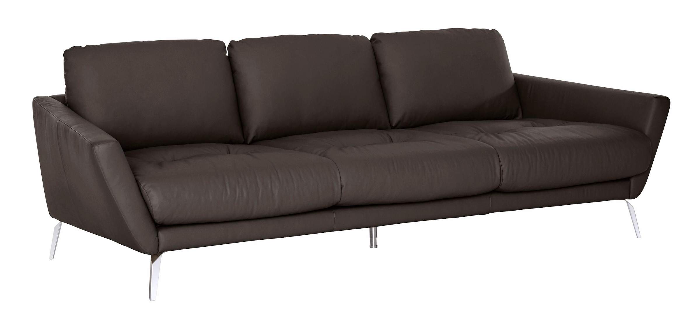 W.SCHILLIG Big-Sofa »softy«, mit dekorativer Heftung im Sitz, Füße Chrom glänzend