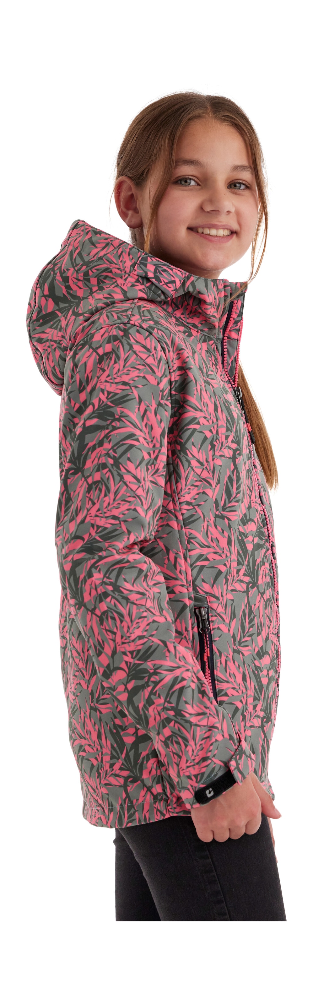 Killtec Softshelljacke »Mädchen Softshelljacke Print«, Wasserdicht, windabweisend, atmungsaktiv, modischer Print, PFAS-frei