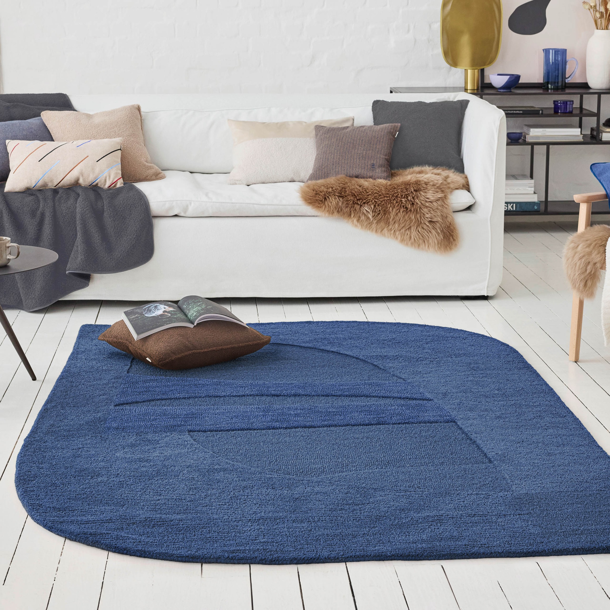 Wecon home Teppich »Dodo« rechteckig 10 mm Höhe Wollteppich, asymmetrisch, hochwertig, handgetuftet, robust, modern