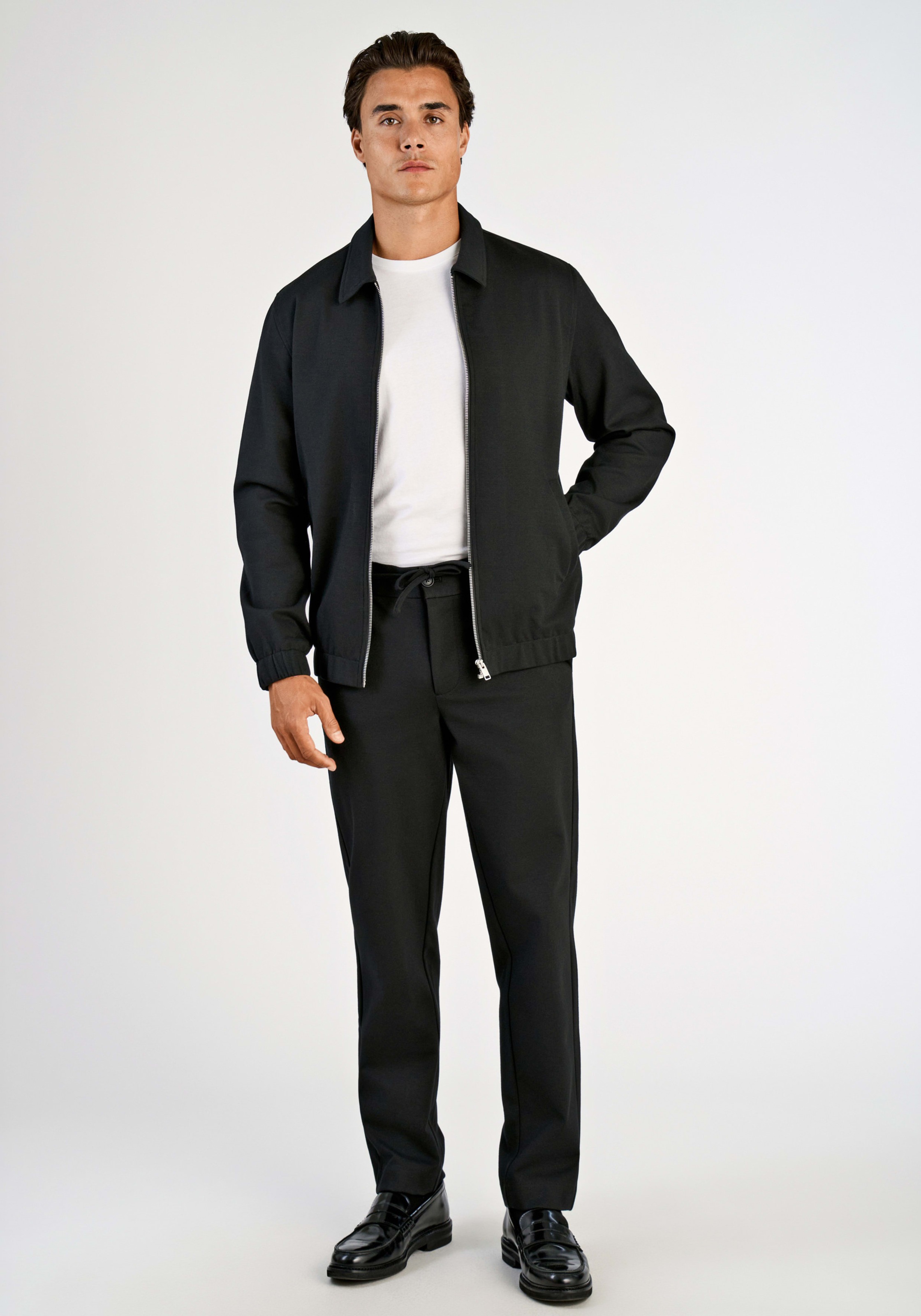 LINDBERGH Blouson ohne Kapuze mit Hemdkragen und Reißverschluss