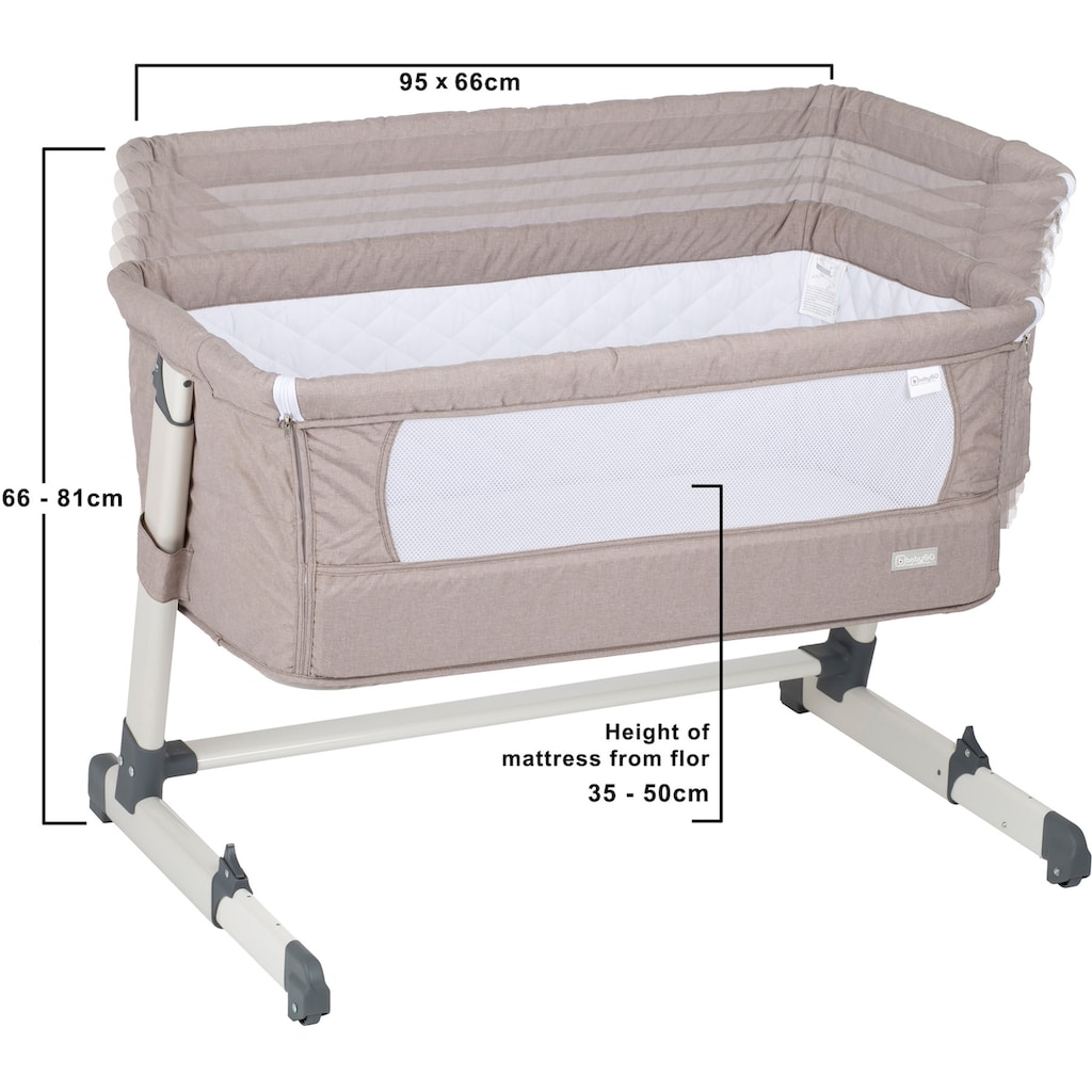 BabyGo Beistellbett »Together, beige«