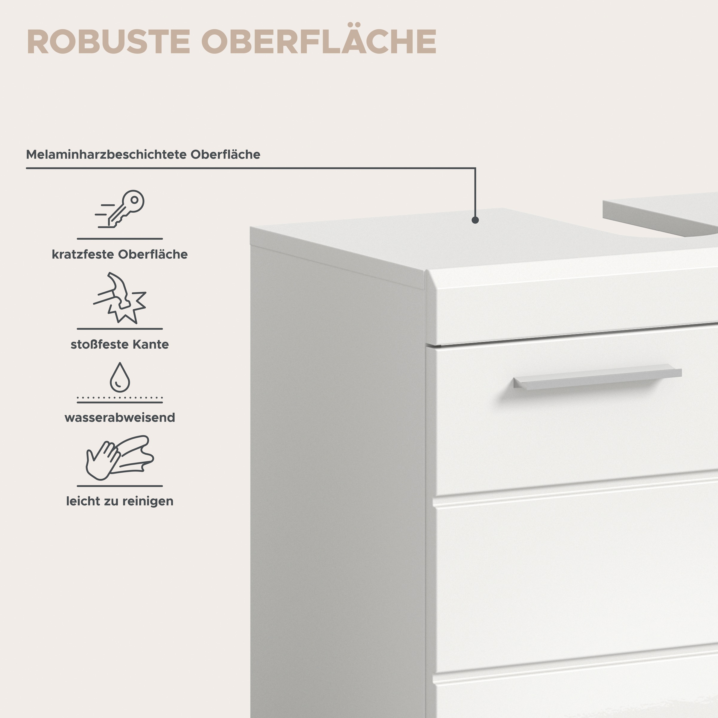 welltime Badmöbel-Set »Siena, 5 teilig, bestehend aus:« Set, TOPSELLER!, 5 Stk. tlg.