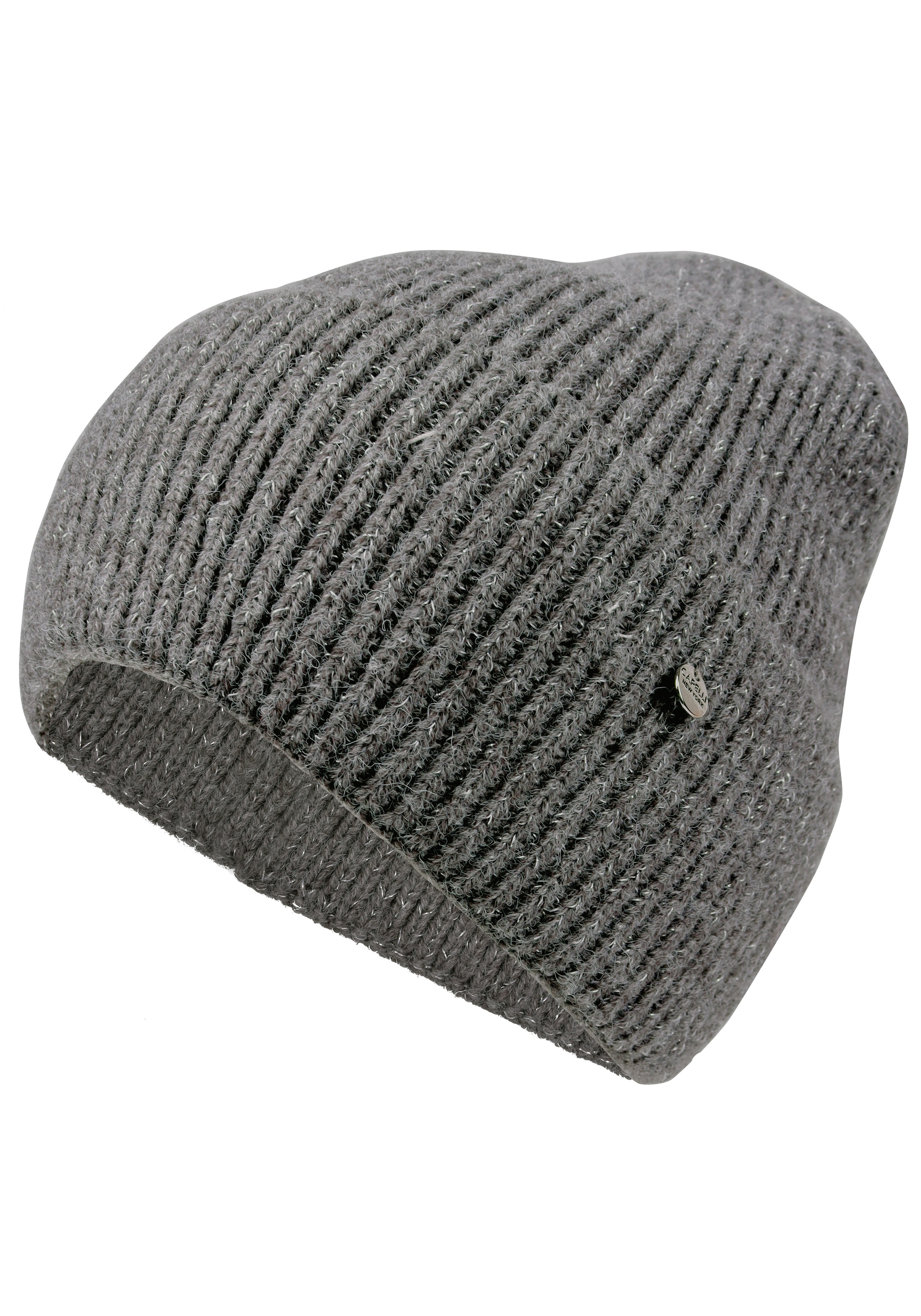 Capelli New York Beanie Strickmütze mit dezent eingearbeiteten Glitzerfäden