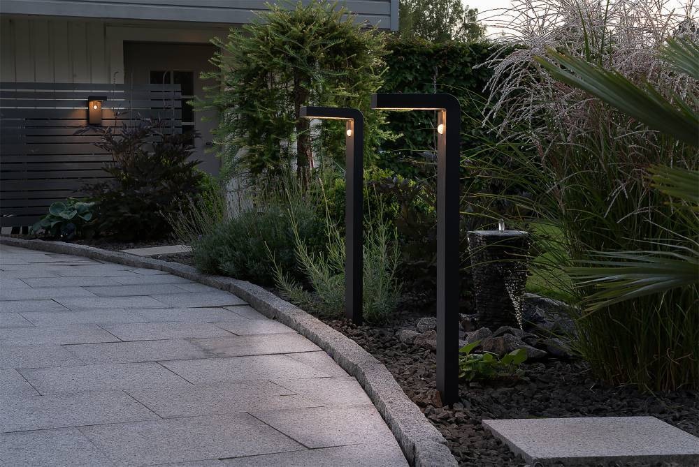 EGLO Stehlampe »BARACCONI«, 18 flammig, Leuchtmittel LED-Modul | LED wechselbar, Außenlampe mit Erdspieß, Bewegungsmelder, Solar, Down Light, IP44