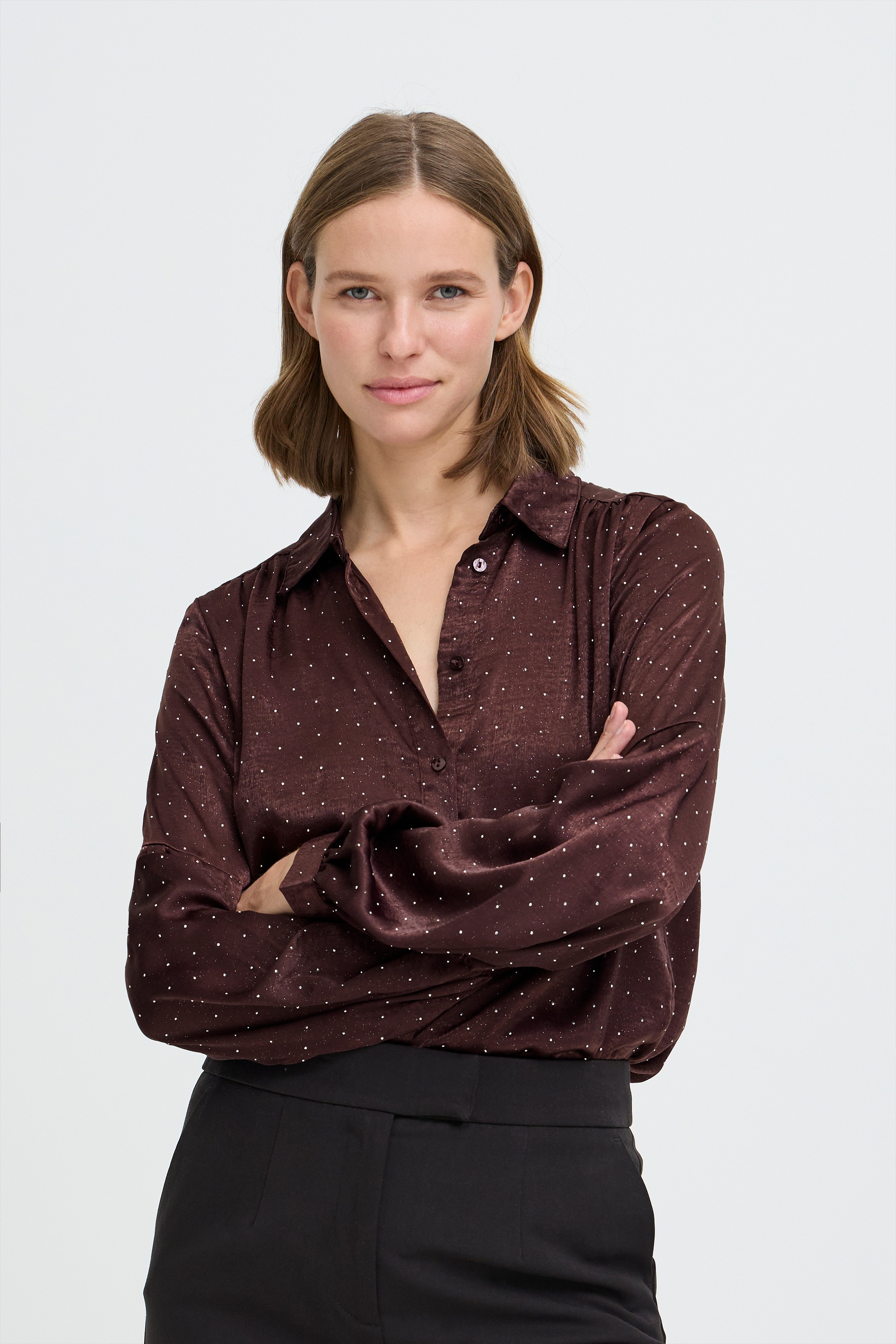 b.young Hemdbluse »Damen Hemd langarm BYHALLE«