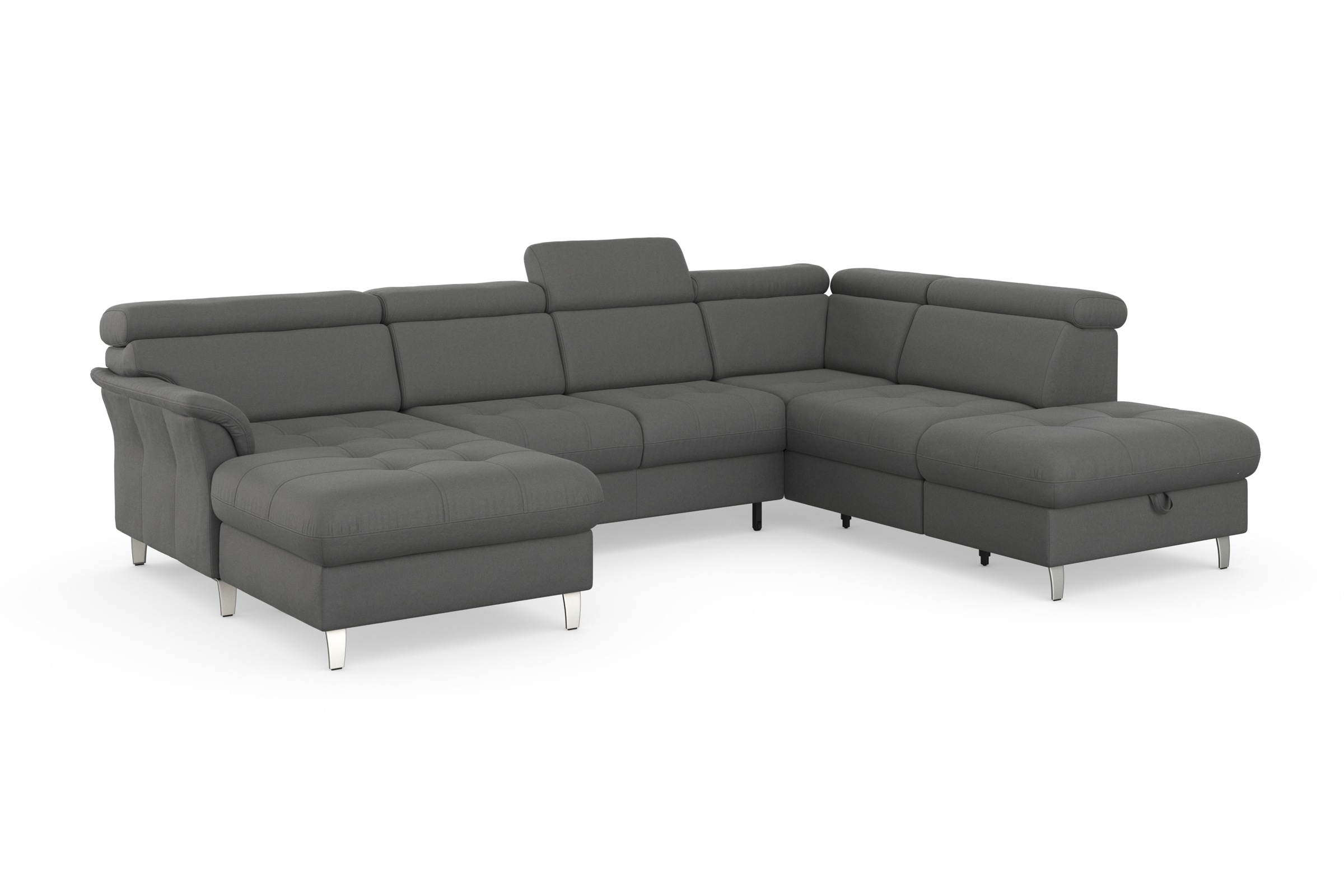 sit&more Wohnlandschaft »Marano U-Form«, inklusive Kopfteilverstellung, wahlweise mit Bettfunktion, Bettkasten