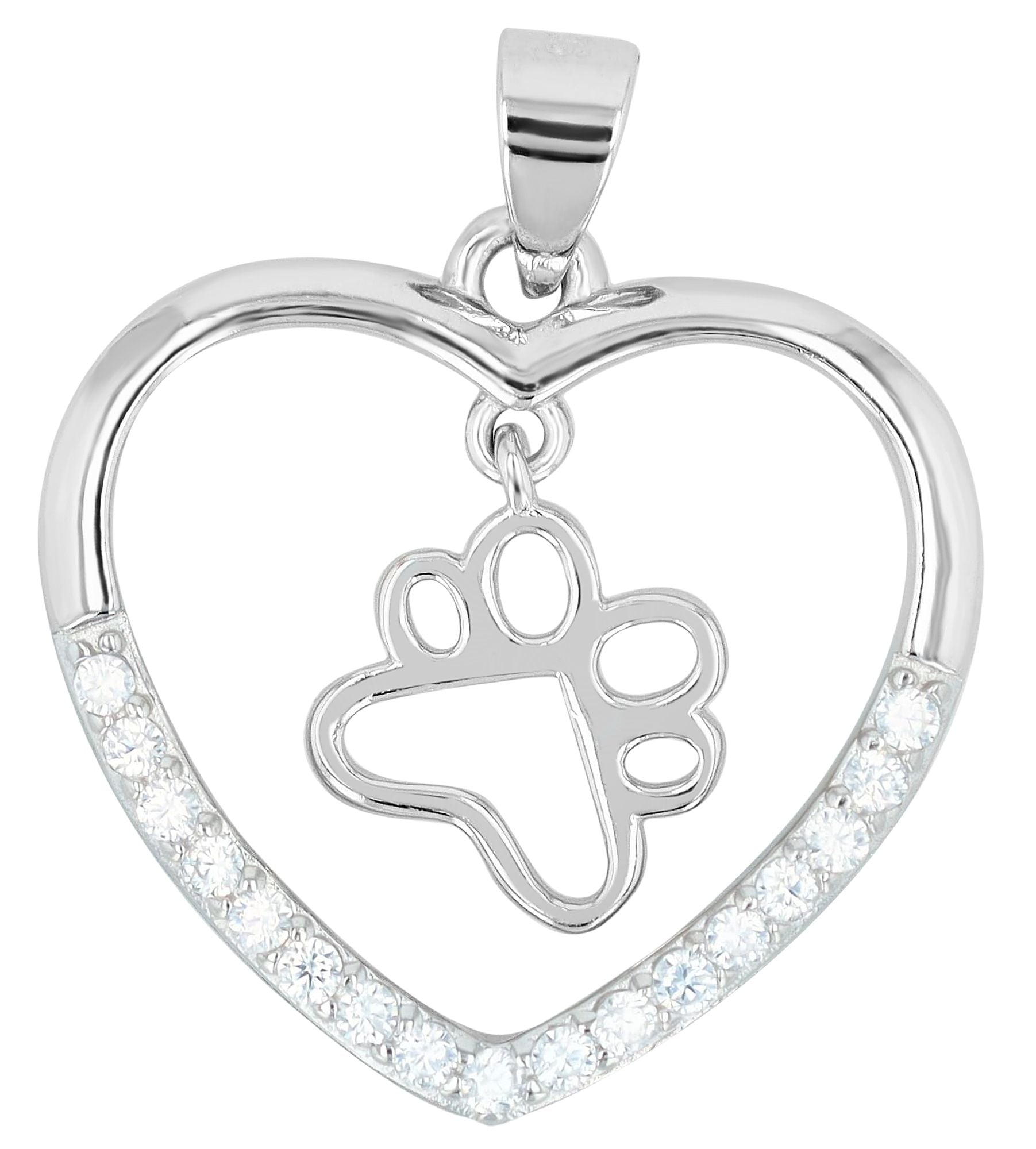 Adelia´s Herzanhänger »Damen Anhänger ¿ Herz Herzanhänger aus 925 Silber mit Zirkonia«