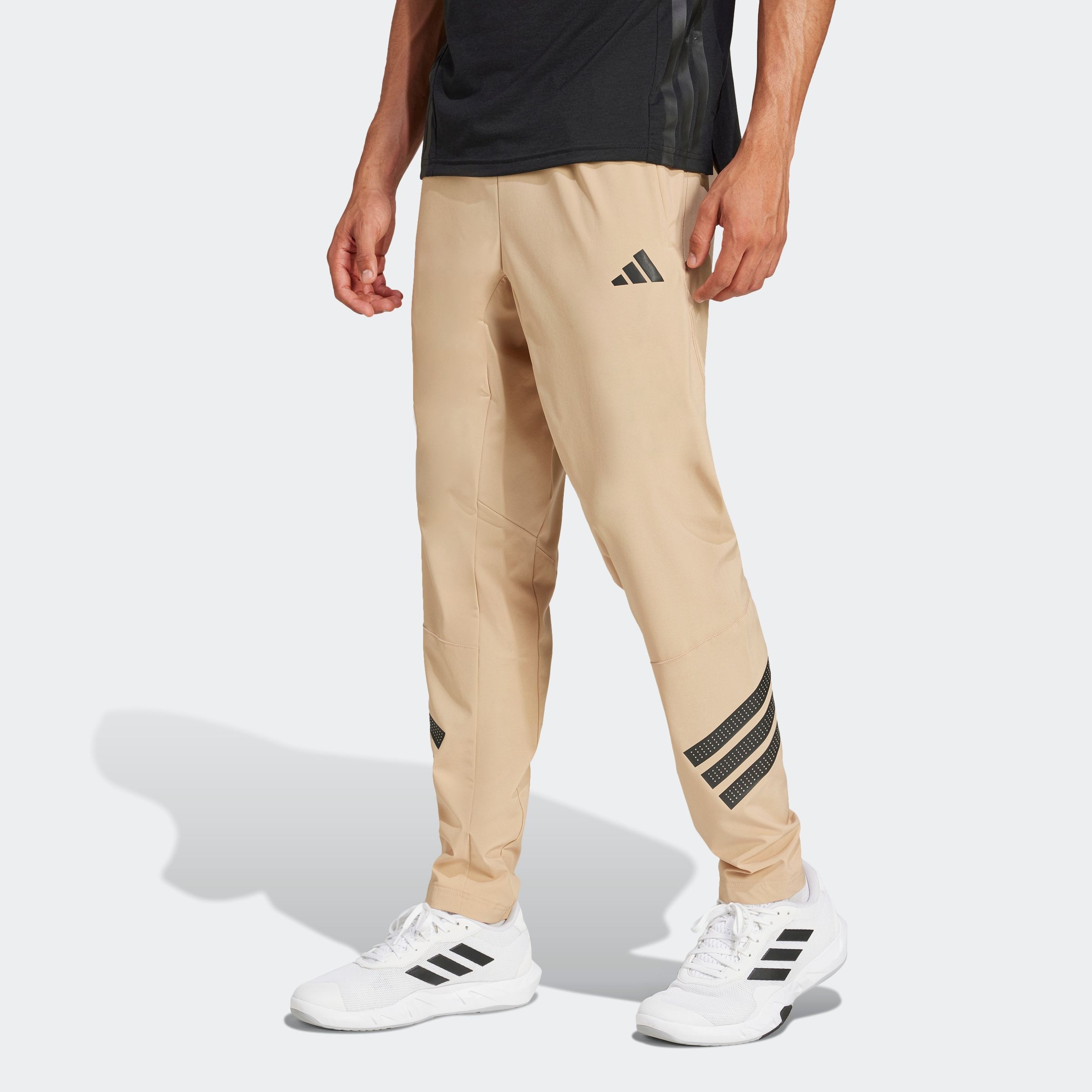 Adidas Performance Herren Sporthose »GYM+ 3S WV PANT« in schwarz, Größe XL