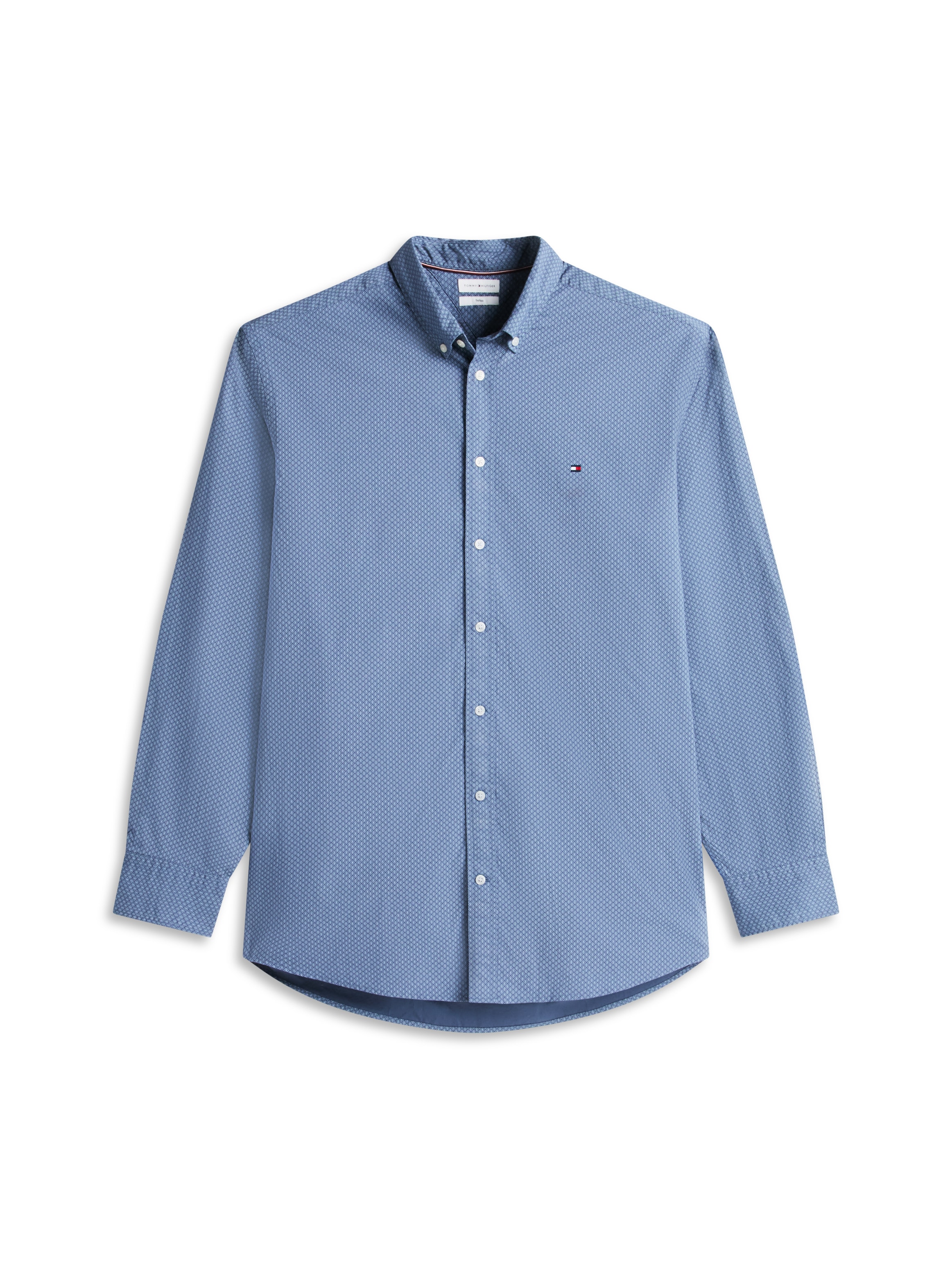 Tommy Hilfiger Big & Tall Langarmhemd »BT-FLEX POPLIN GEO PRINT REGUAL FIT« Große Größen, Button-down-Kragen